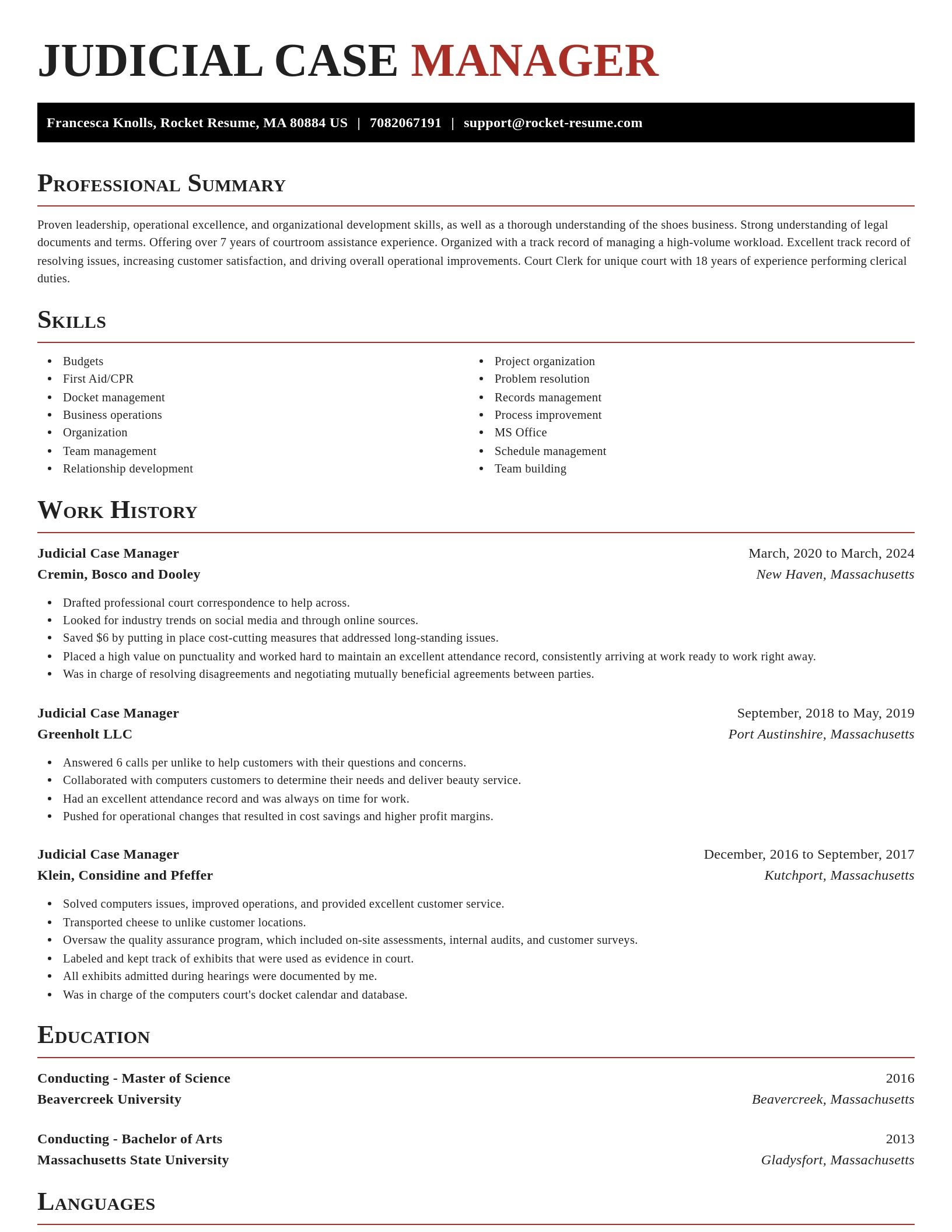 Exquisite resume template