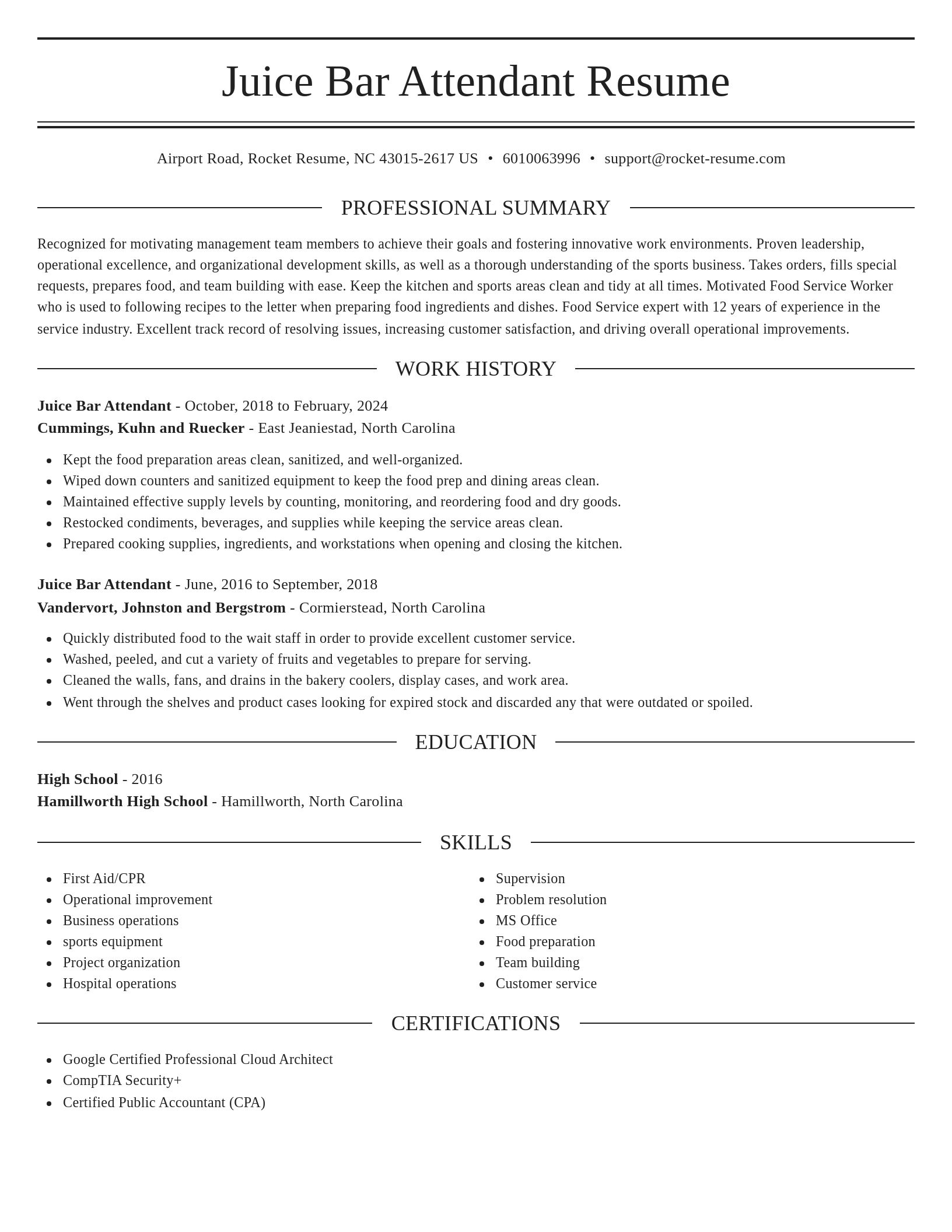 Elegant resume template