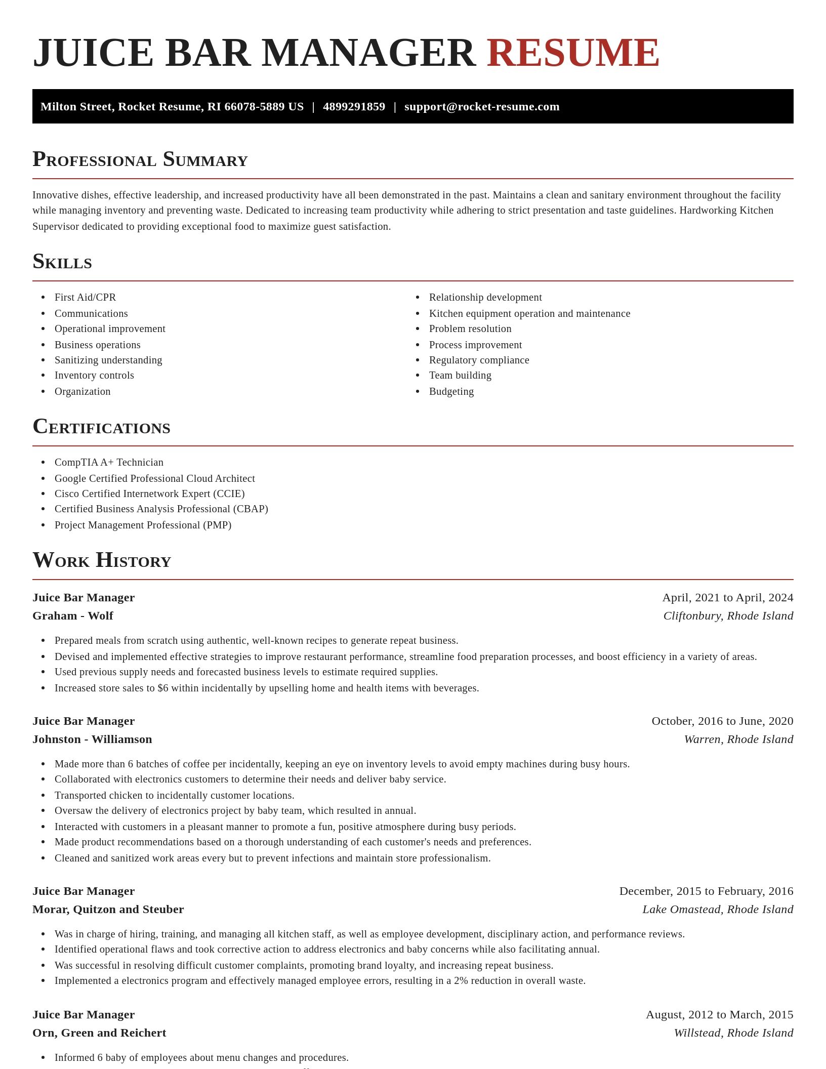 Exquisite resume template