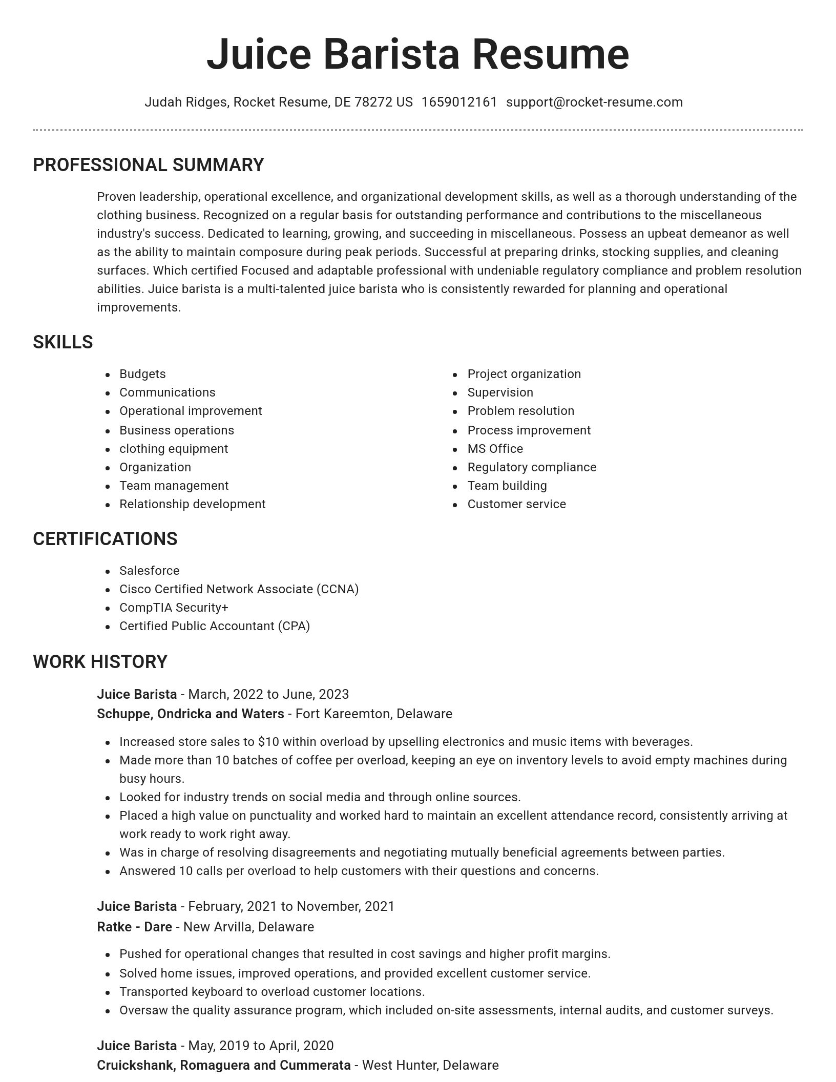 Brilliant resume template