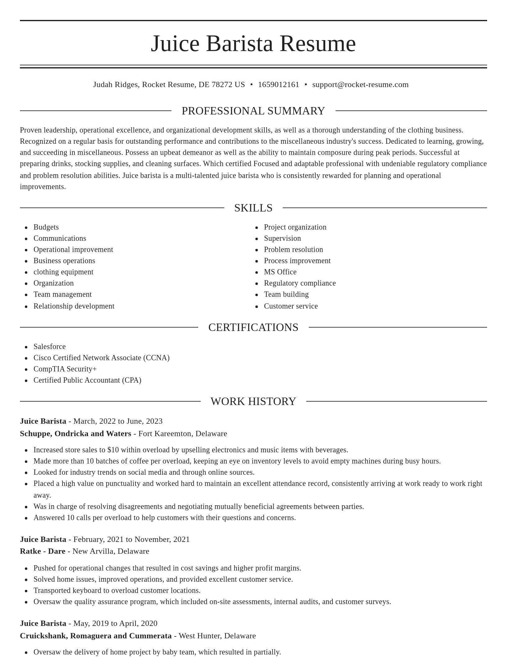 Elegant resume template