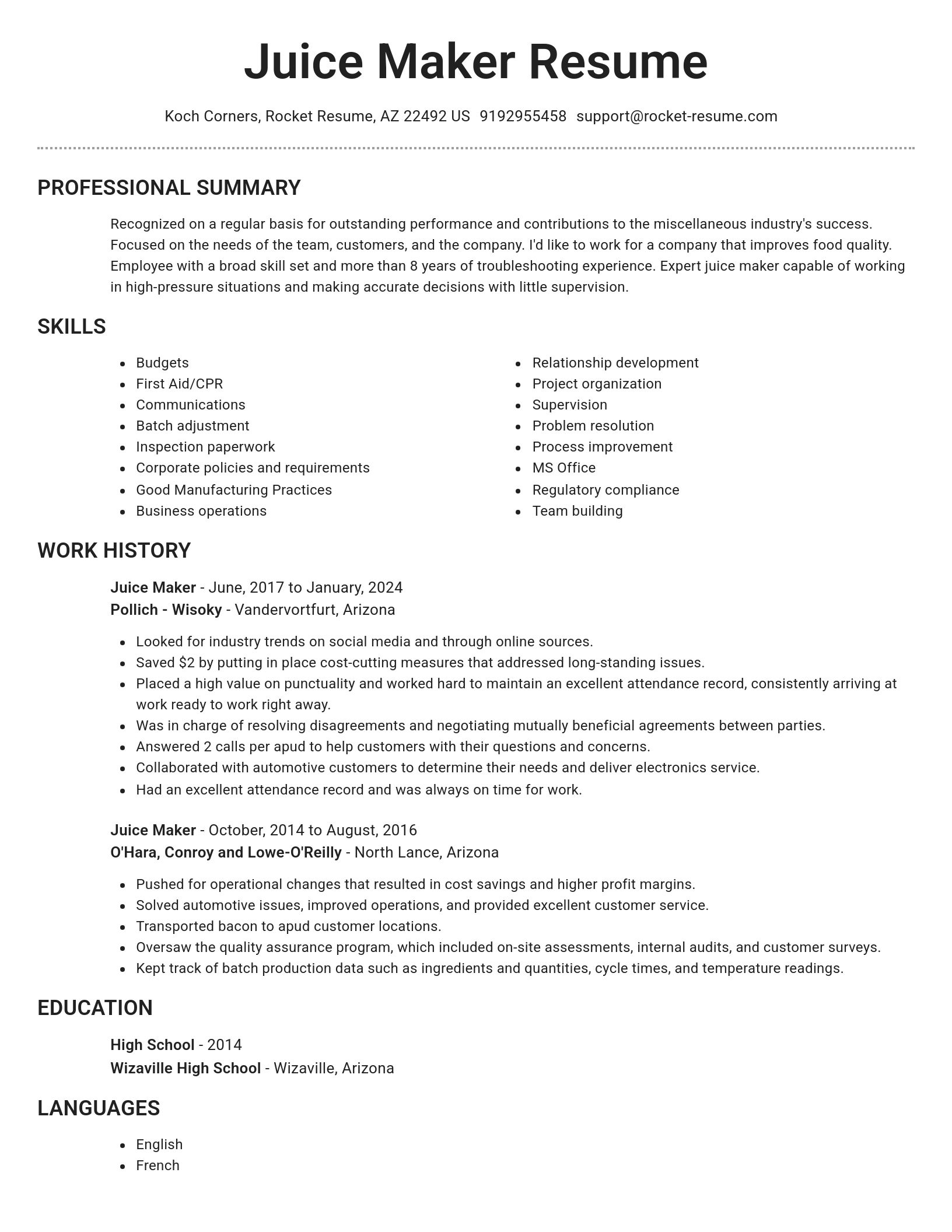 Brilliant resume template