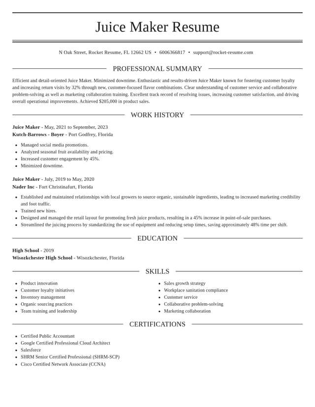 Elegant resume template