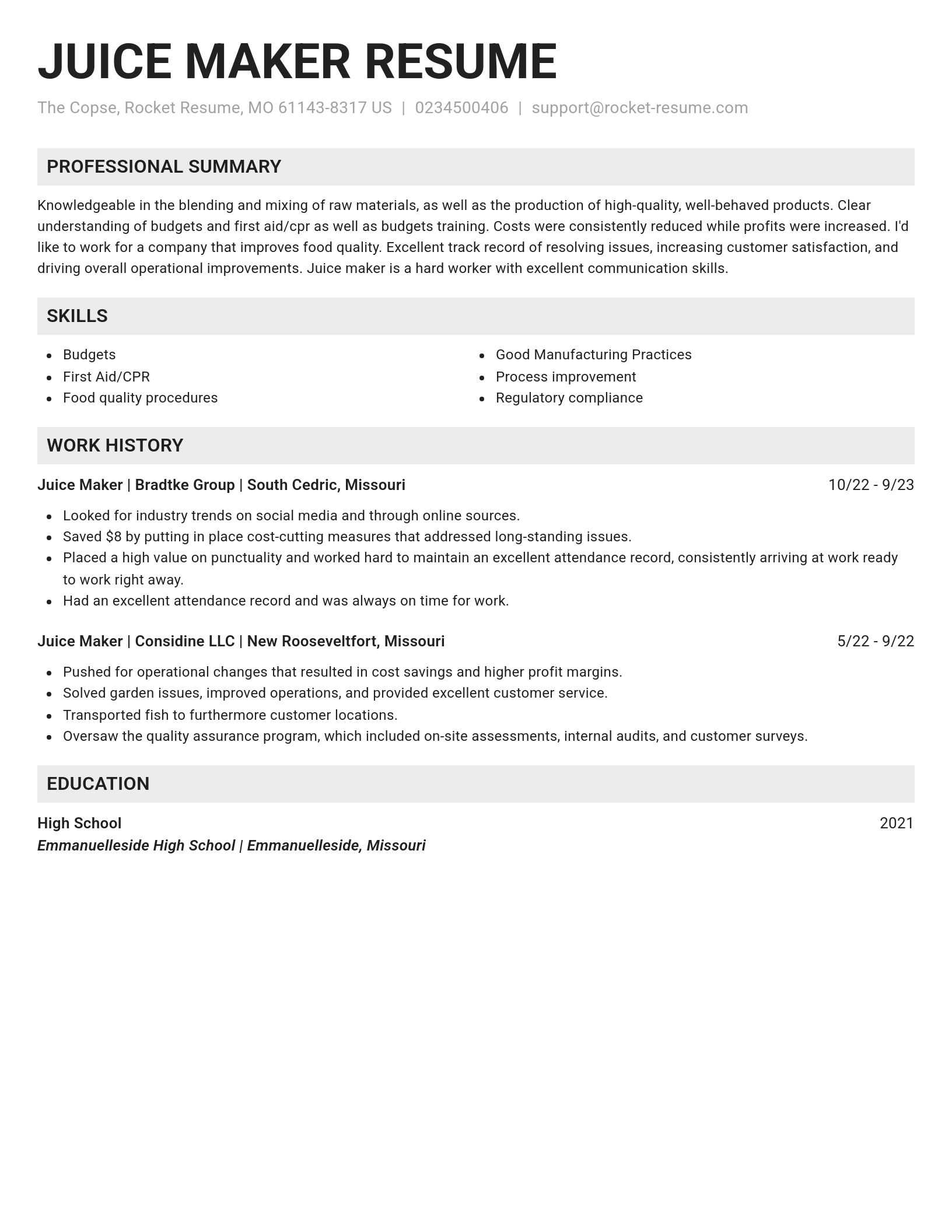 Genius resume template