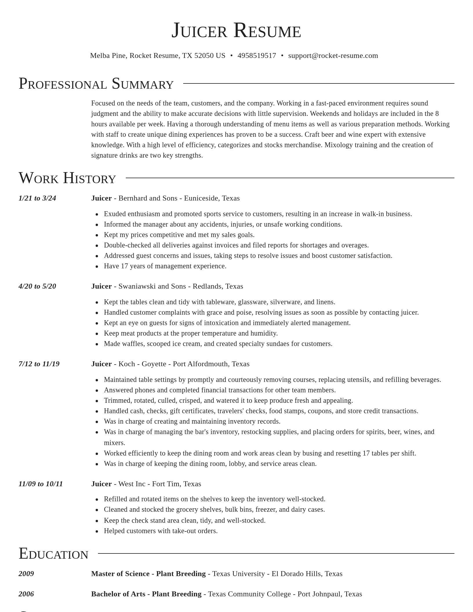 Director resume template