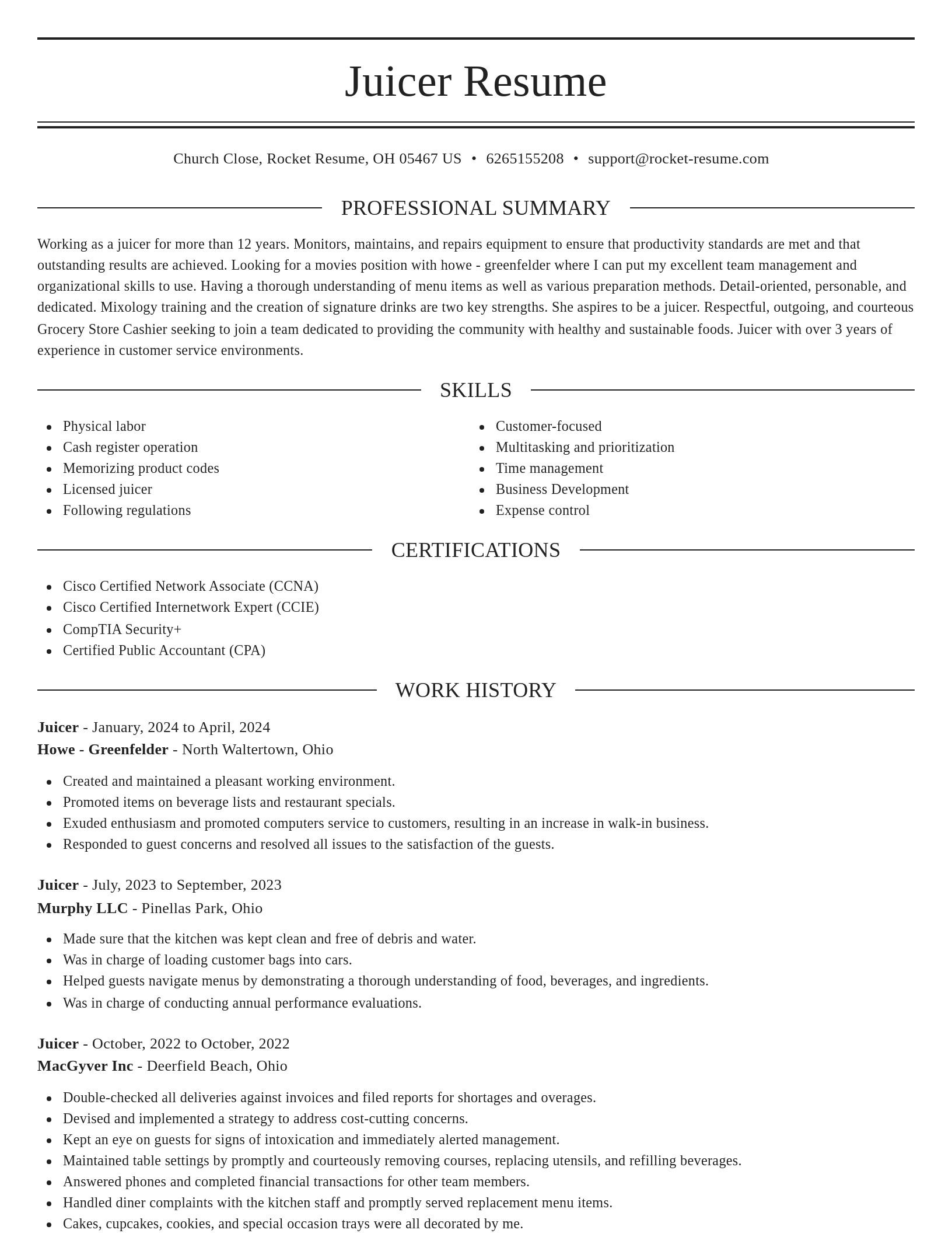 Elegant resume template