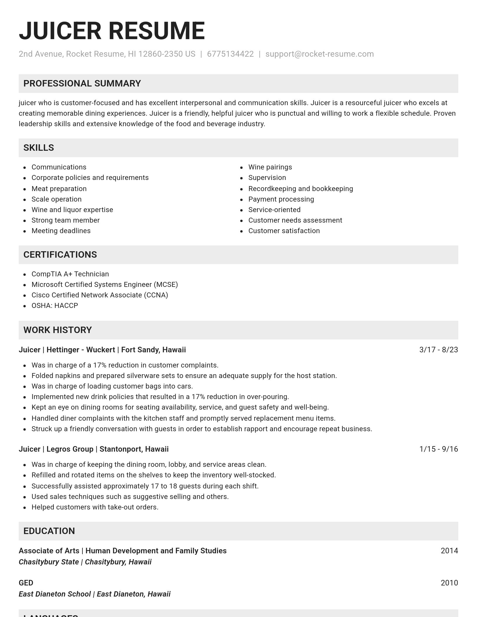 Genius resume template