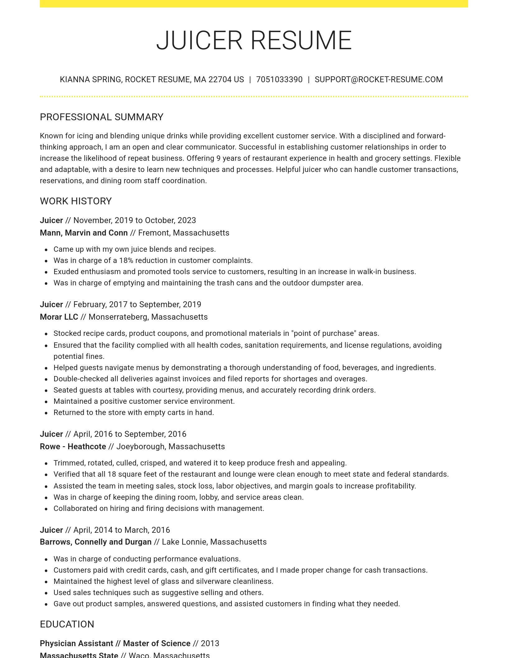 Grand resume template