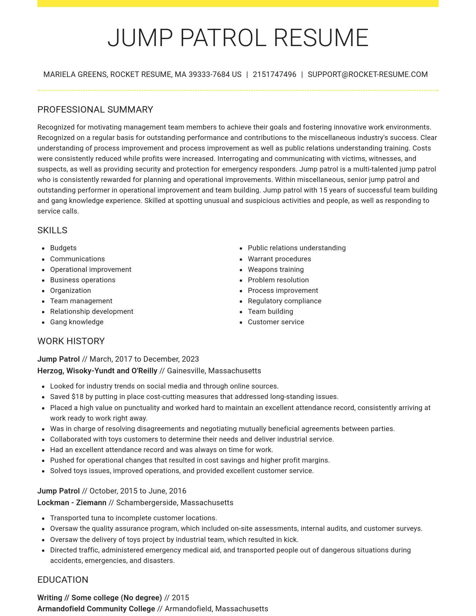 Grand resume template