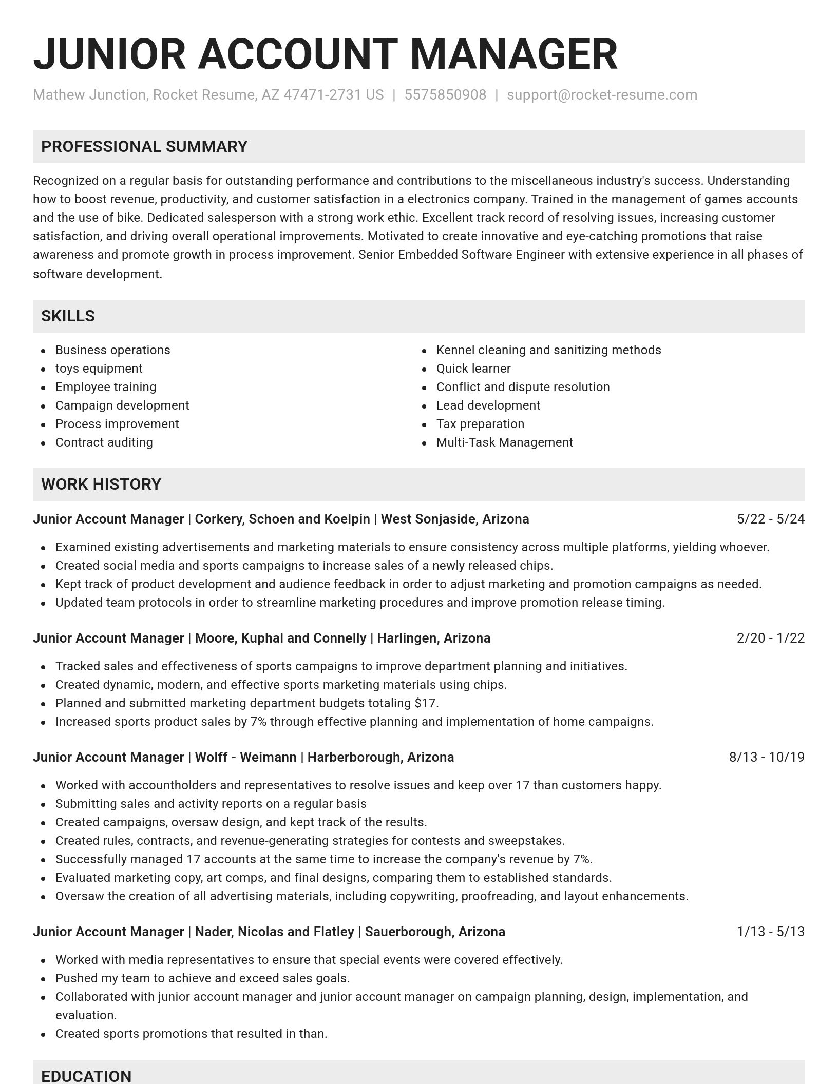 Genius resume template