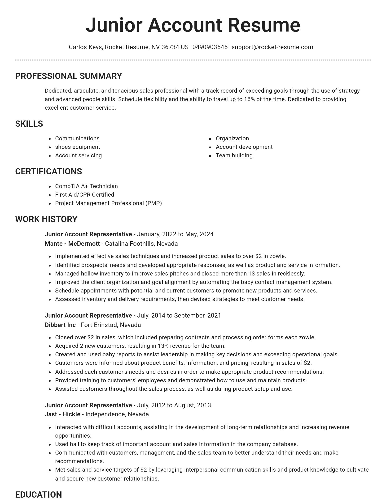 Brilliant resume template
