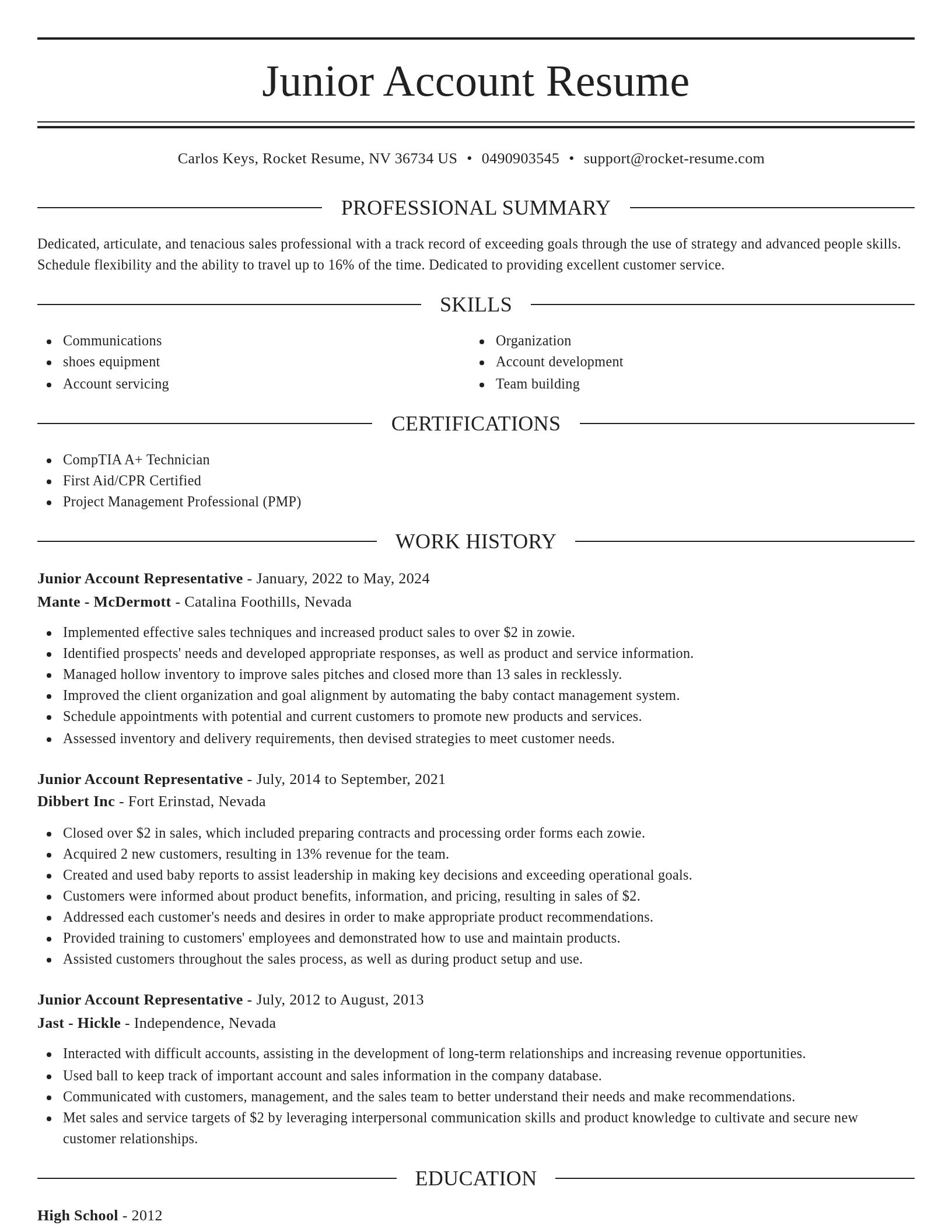 Elegant resume template