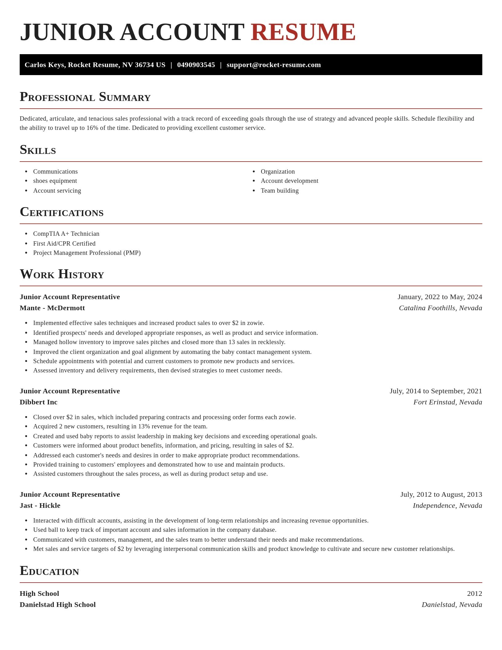 Exquisite resume template