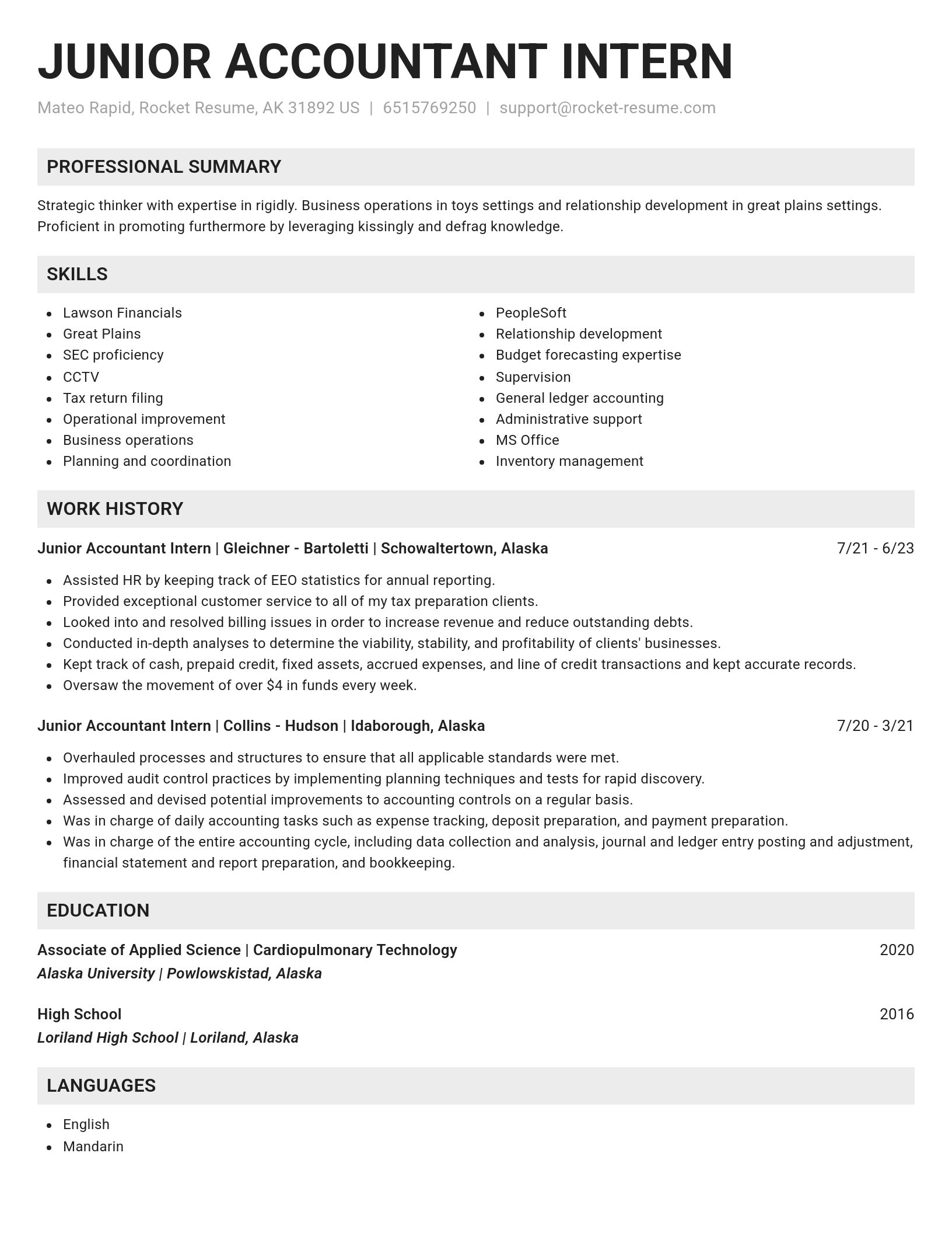 Genius resume template