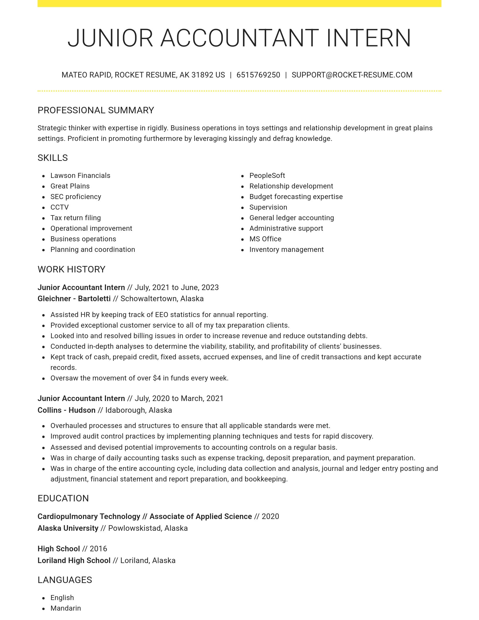 Grand resume template