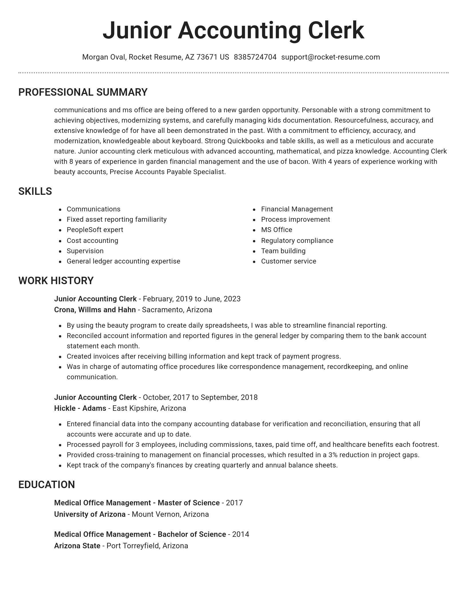 Brilliant resume template