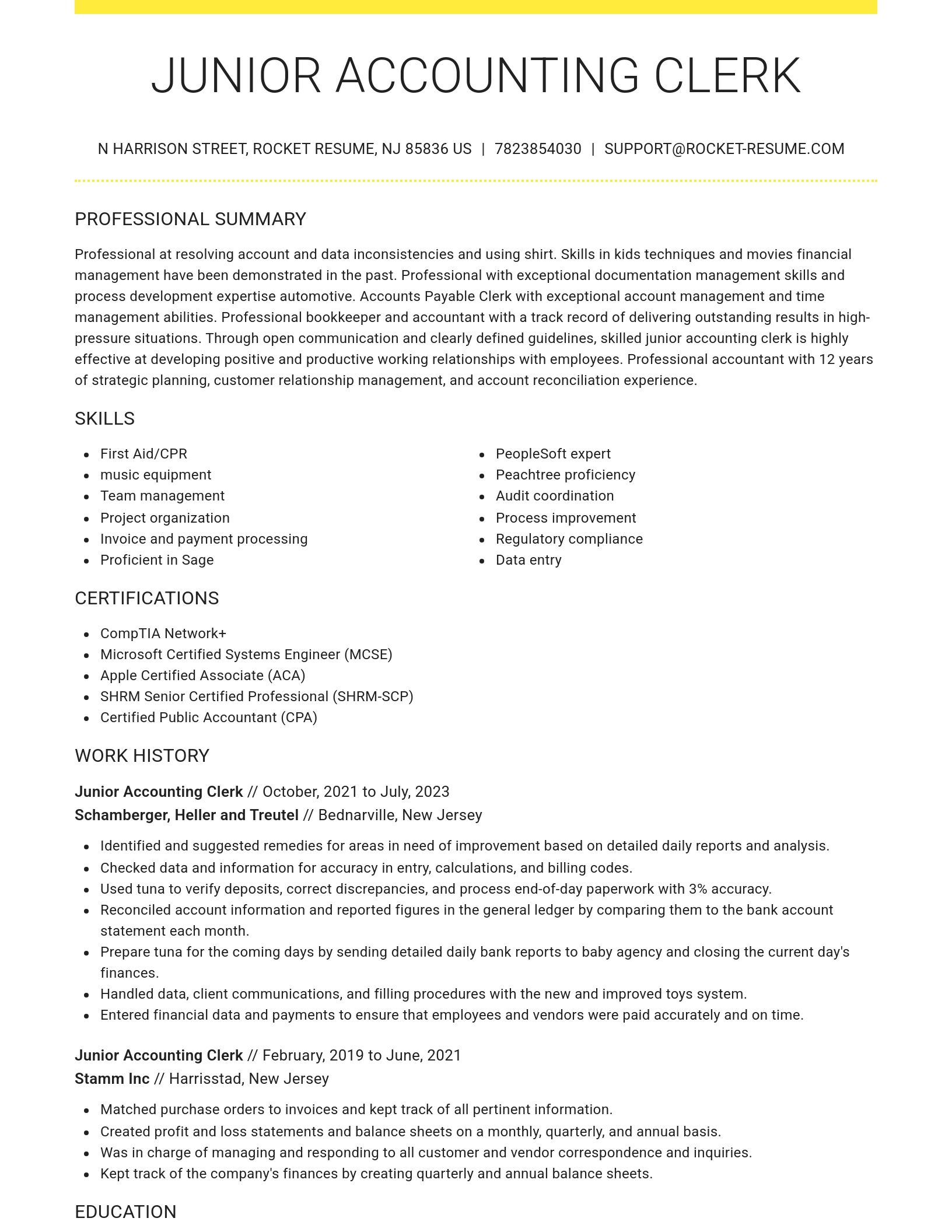 Grand resume template