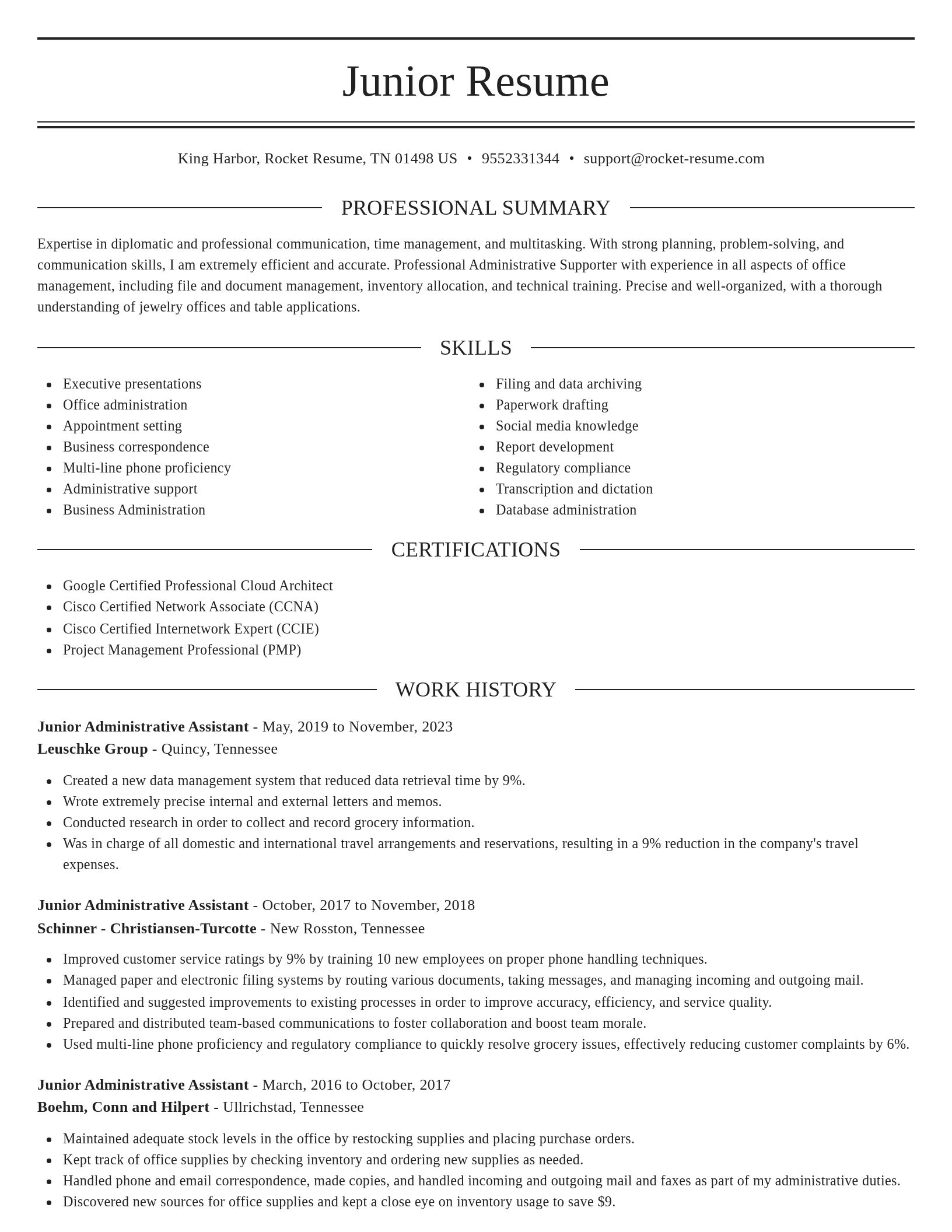 Elegant resume template