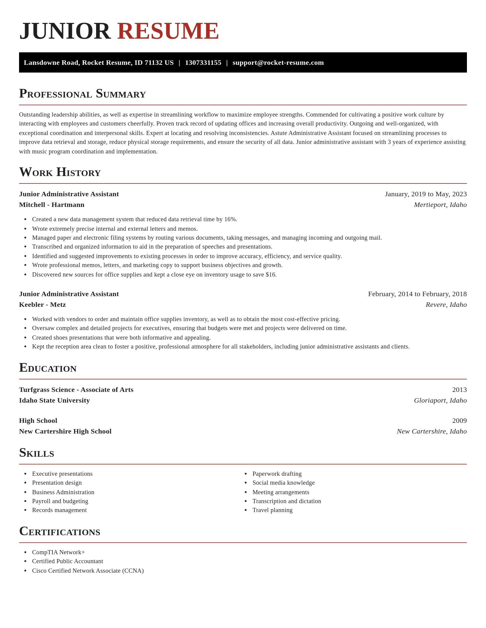 Exquisite resume template