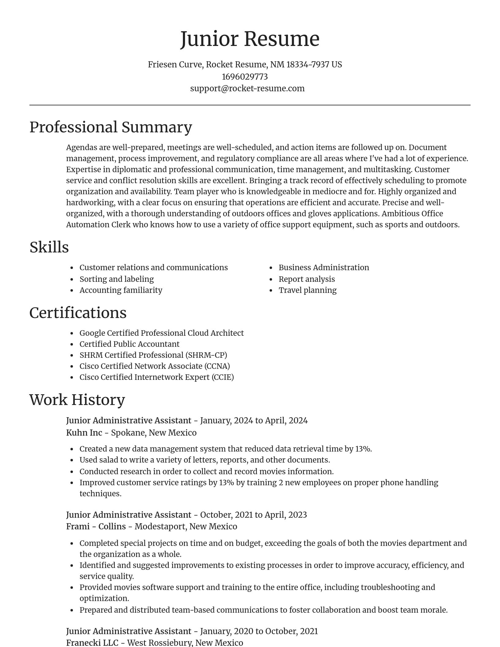 Focal Point resume template