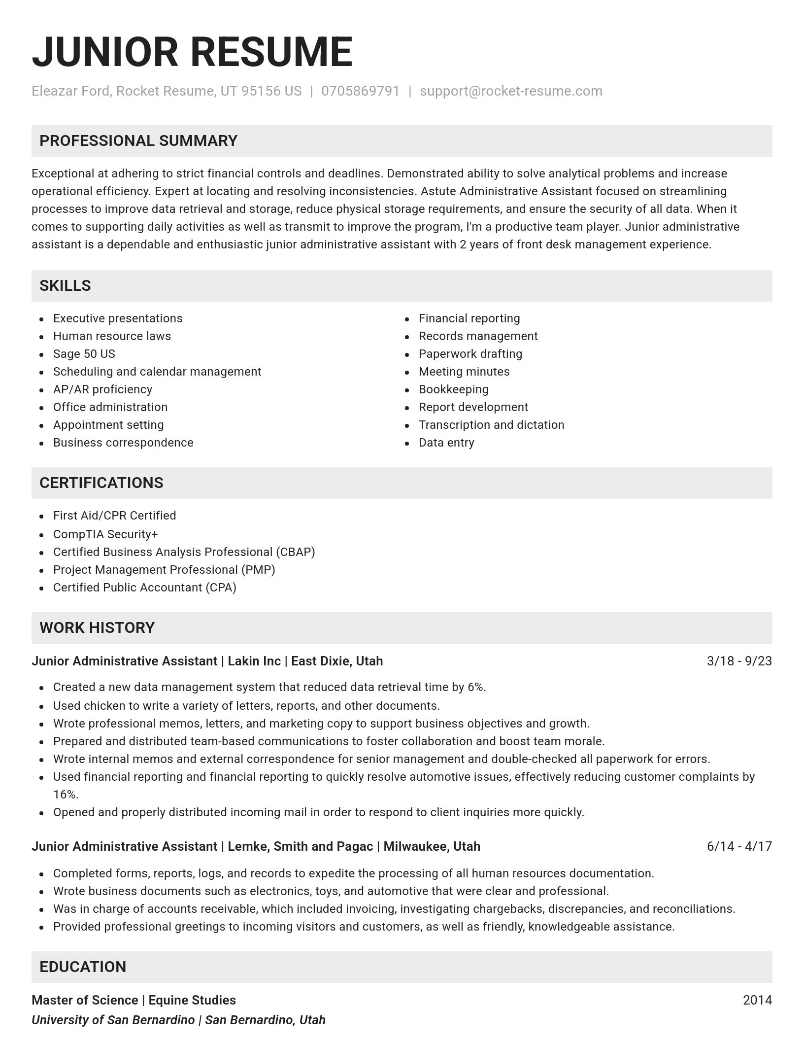 Genius resume template