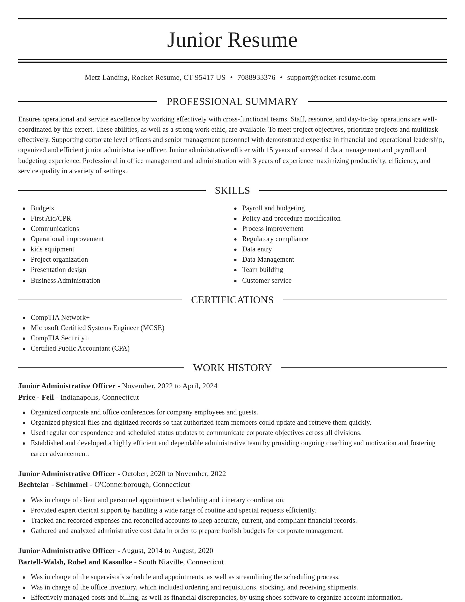 Elegant resume template