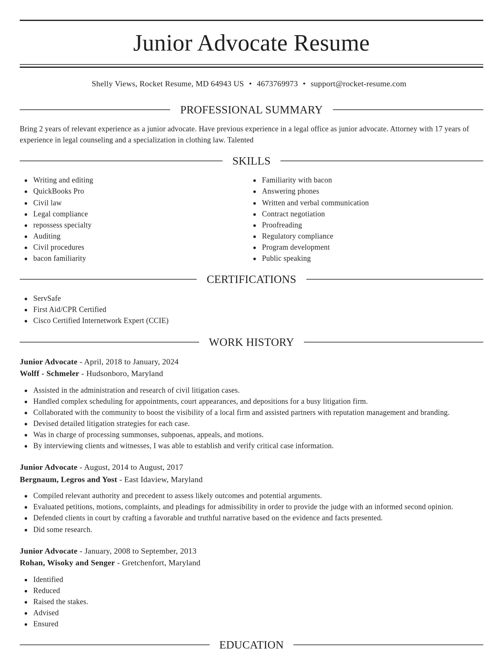 Elegant resume template