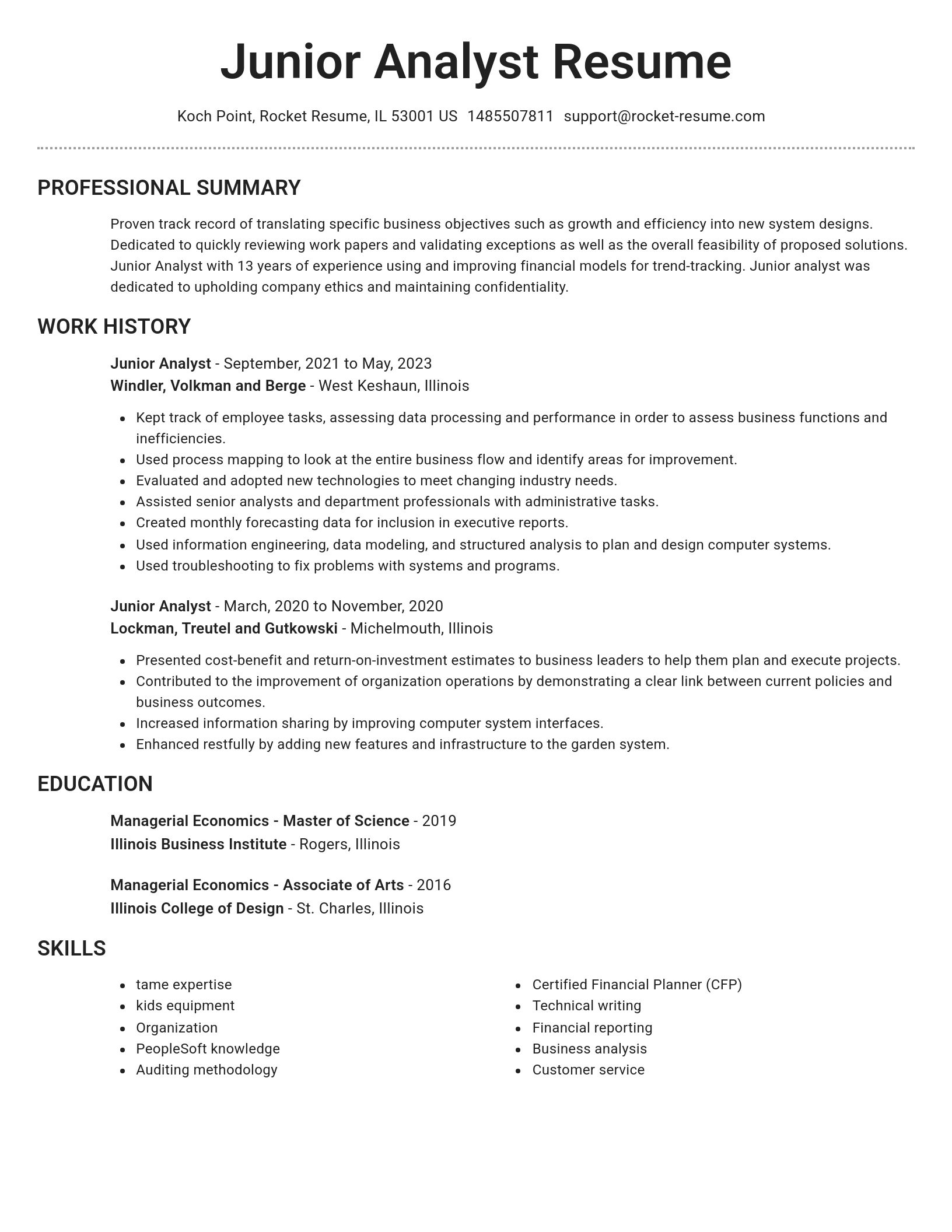 Brilliant resume template