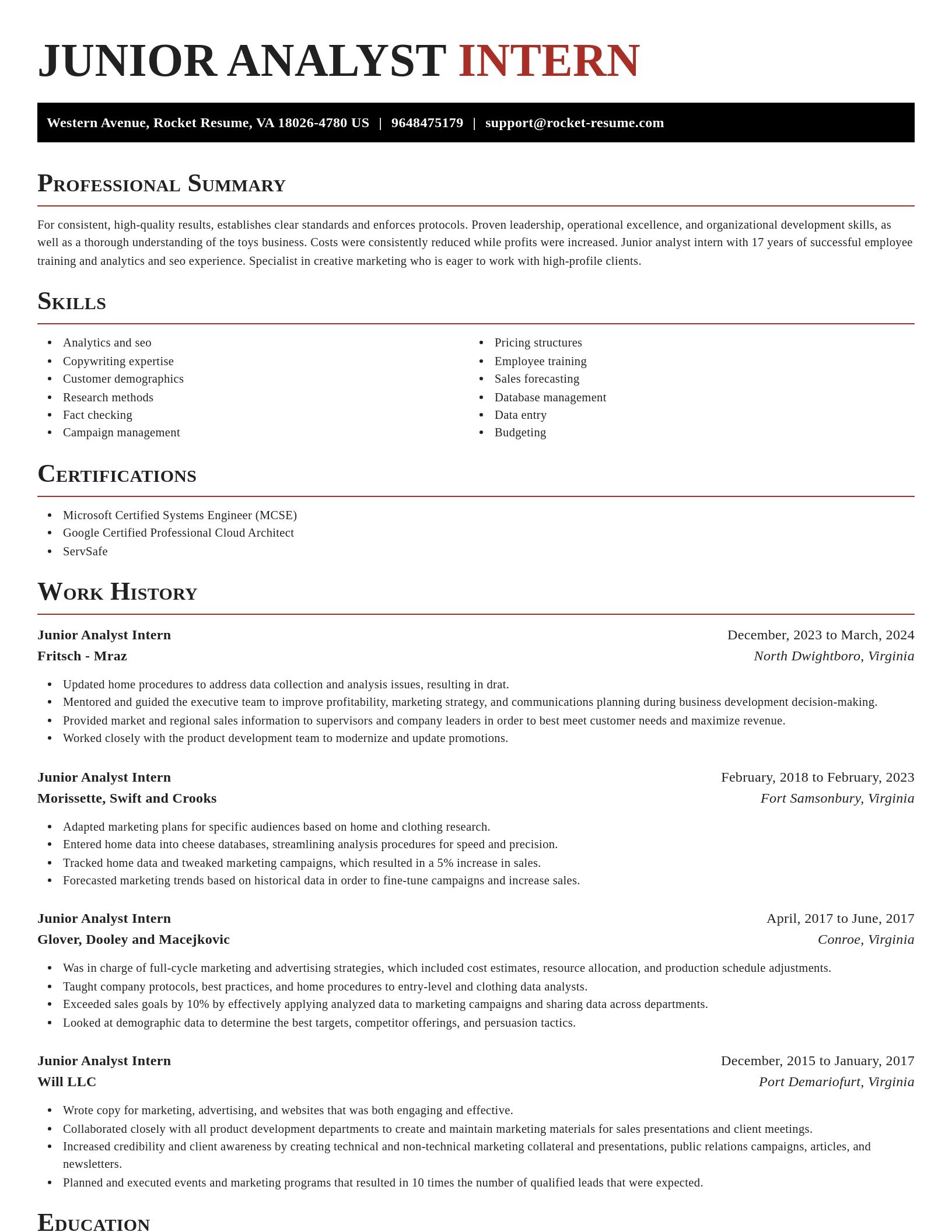 Exquisite resume template