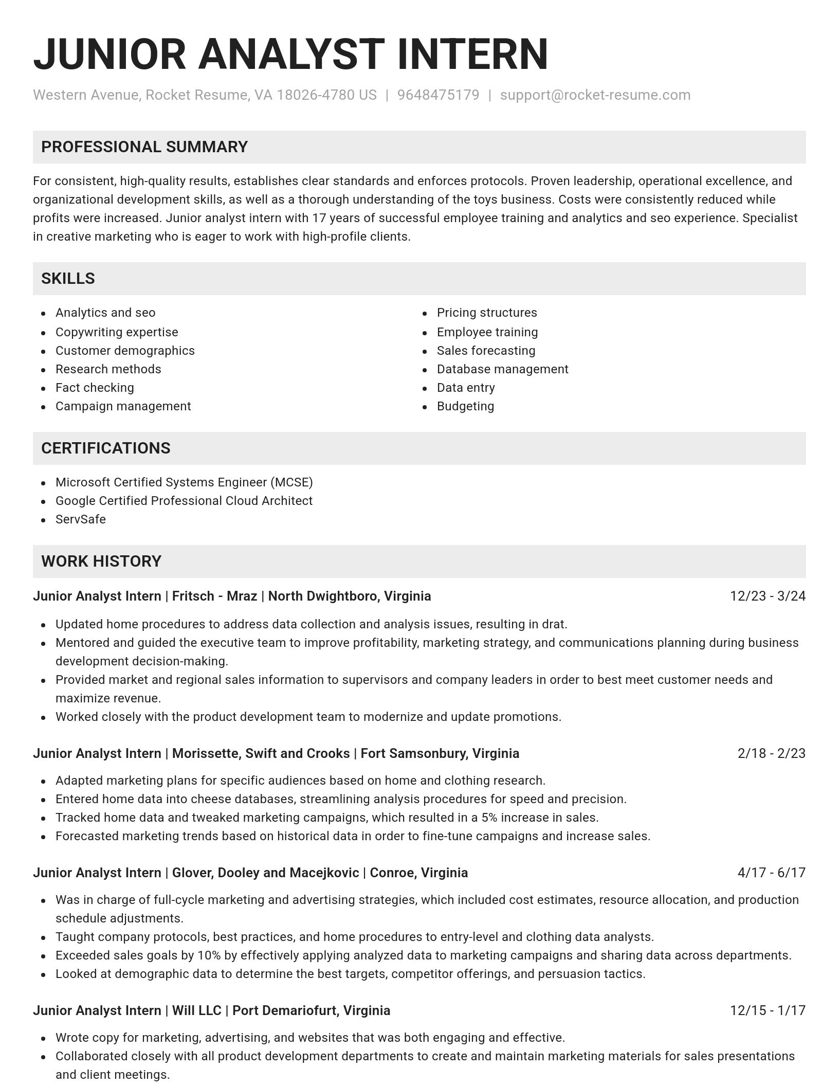 Genius resume template