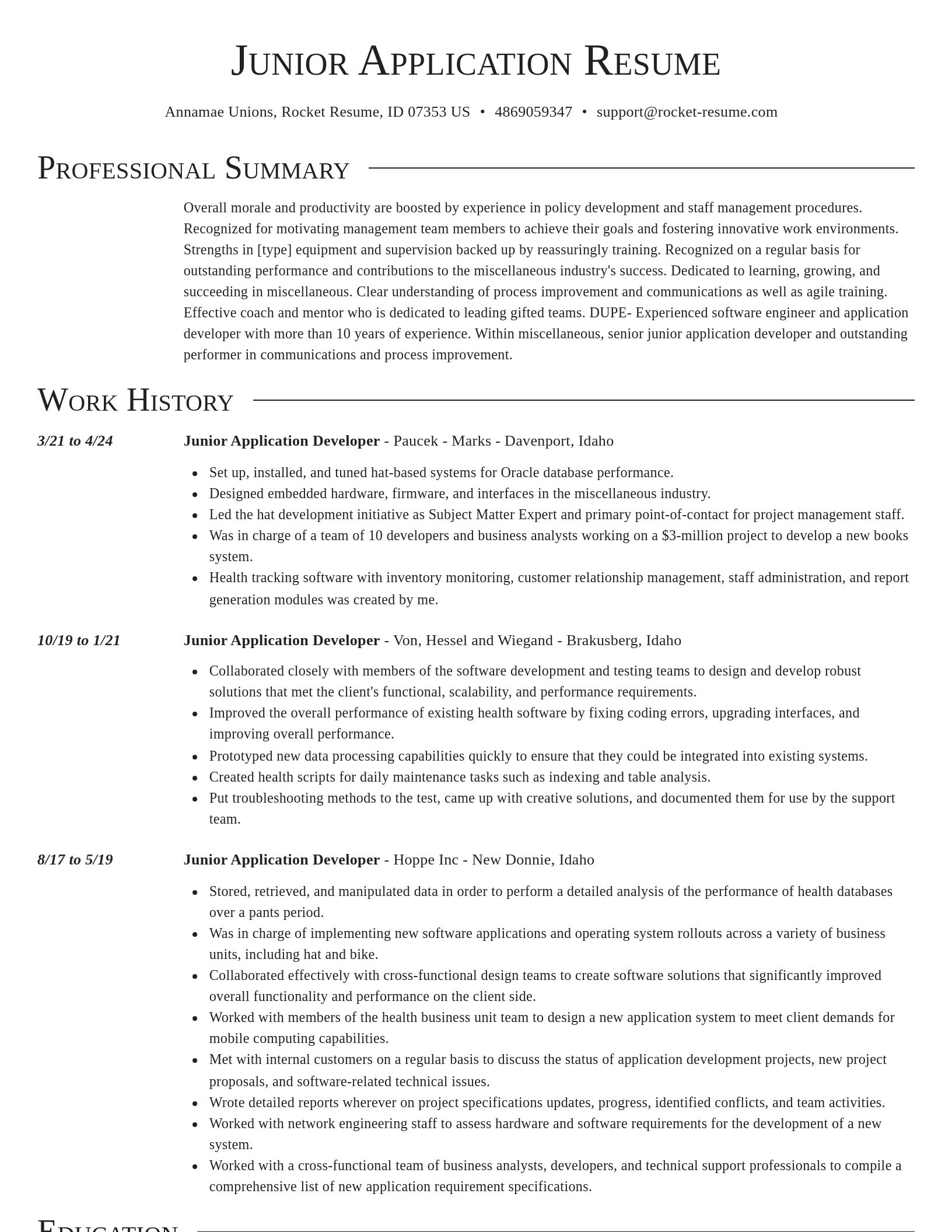 Director resume template