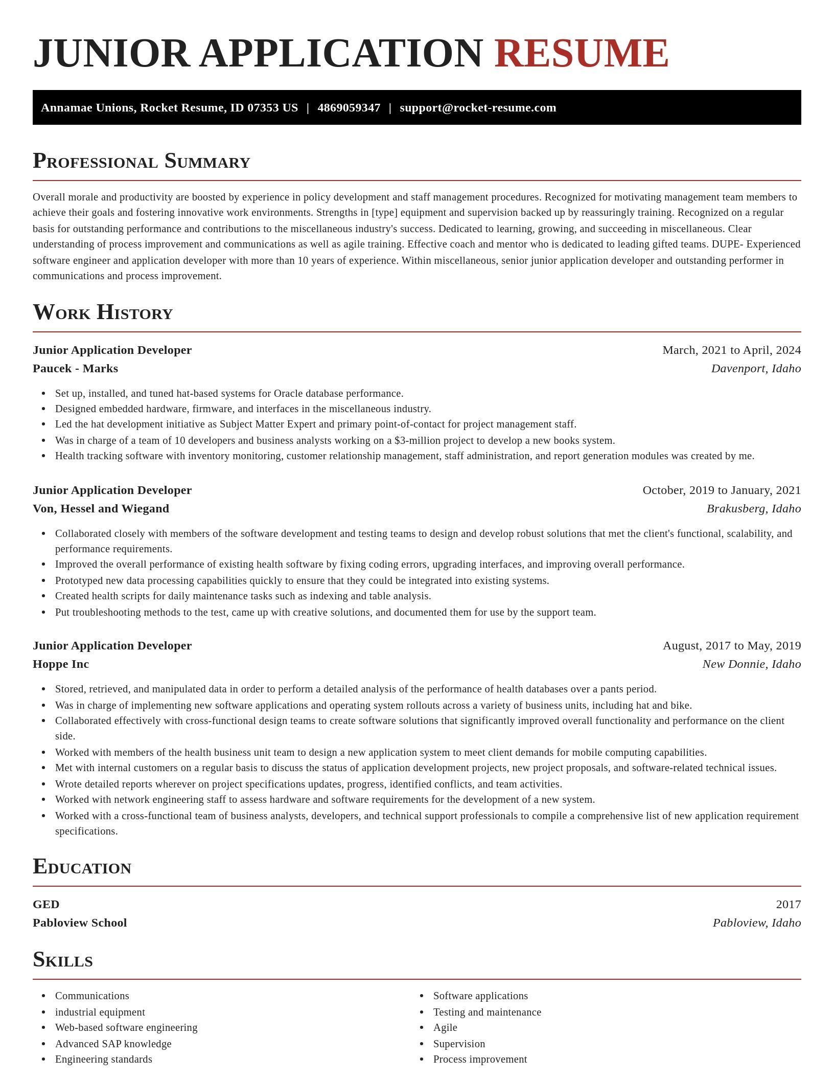 Exquisite resume template