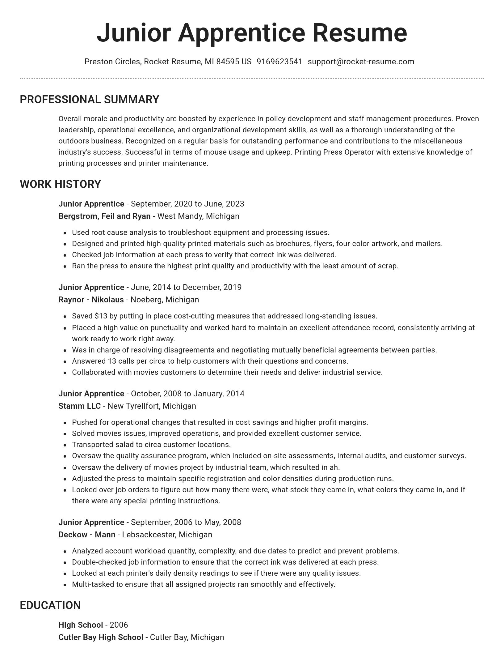 Brilliant resume template