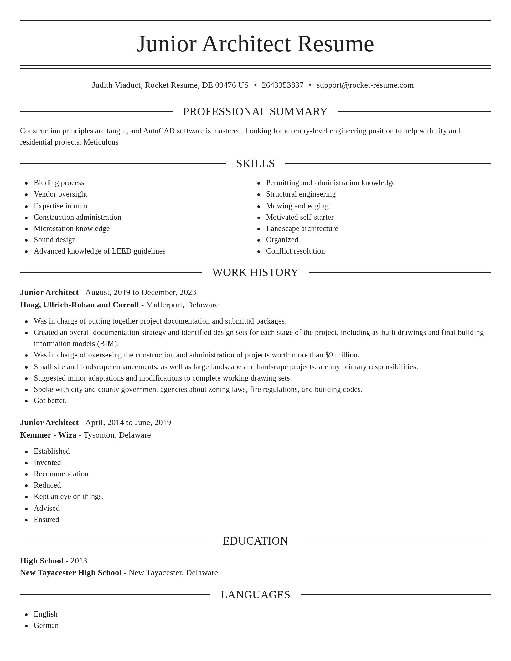 Elegant resume template