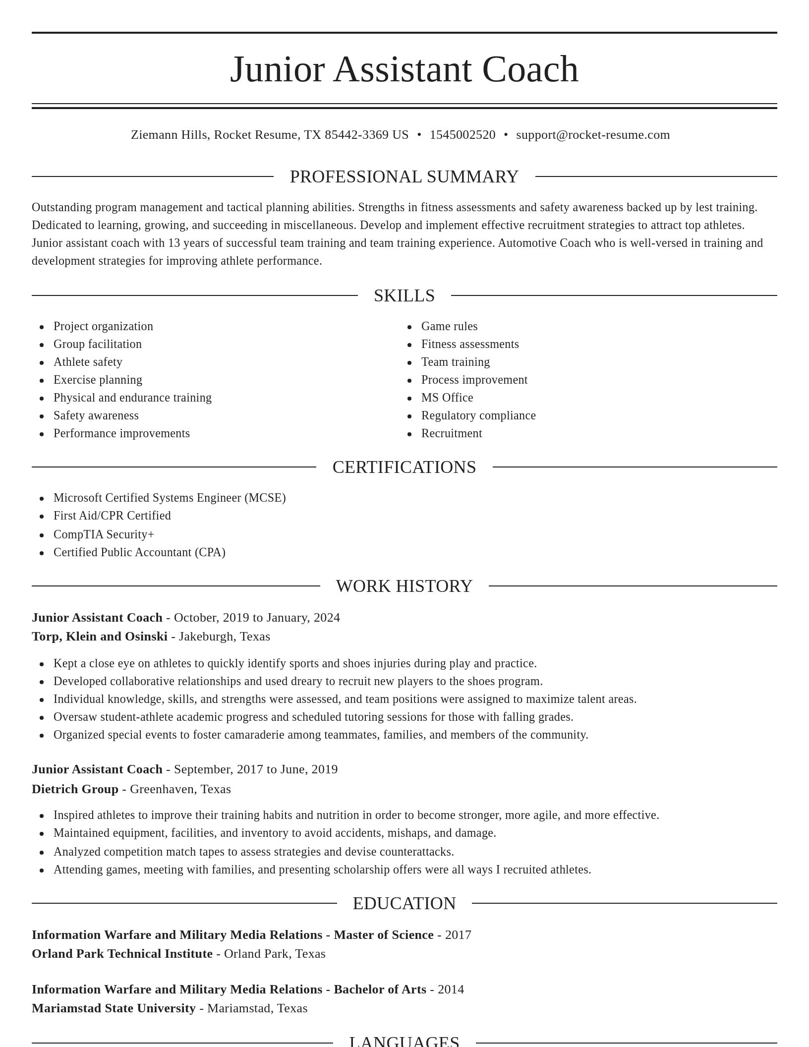 Elegant resume template