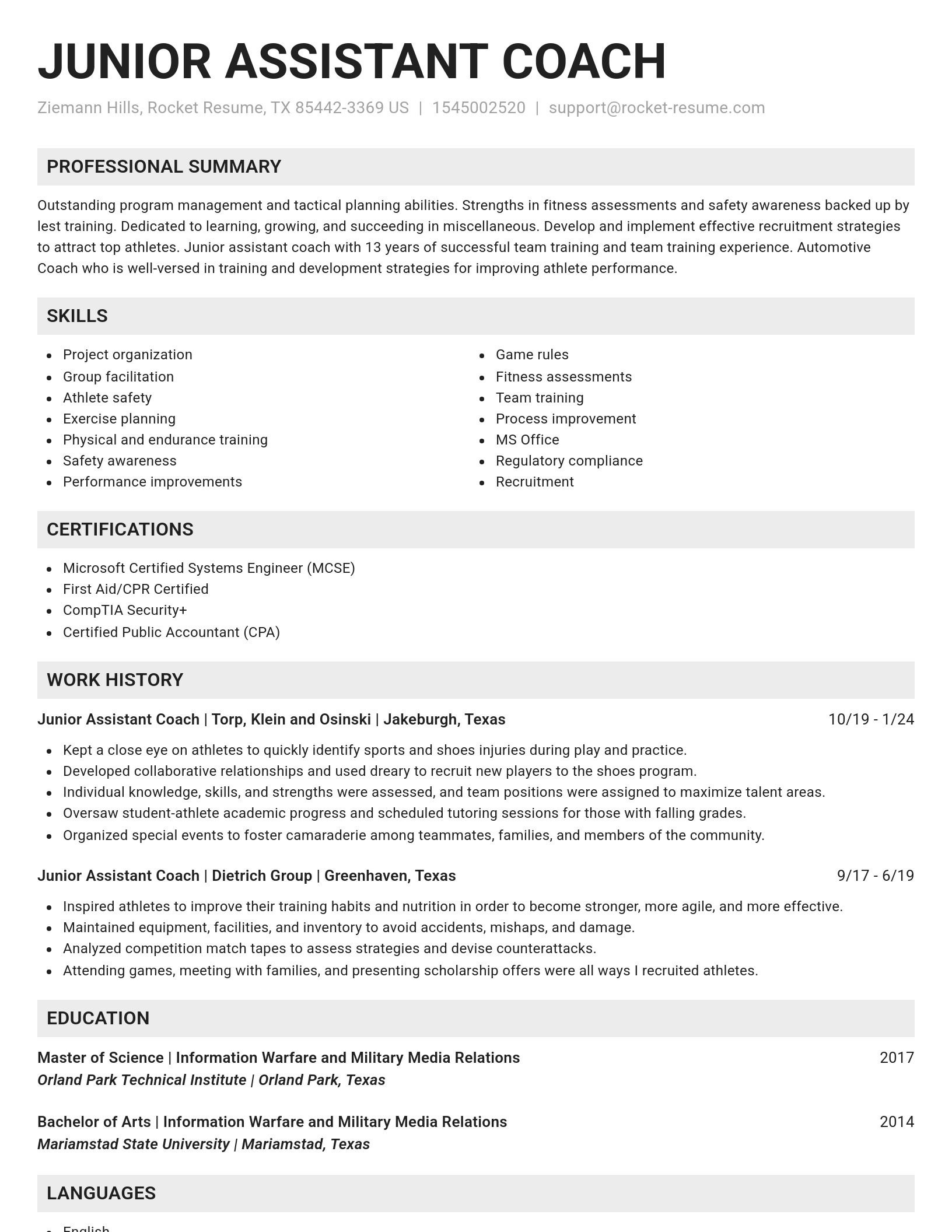 Genius resume template