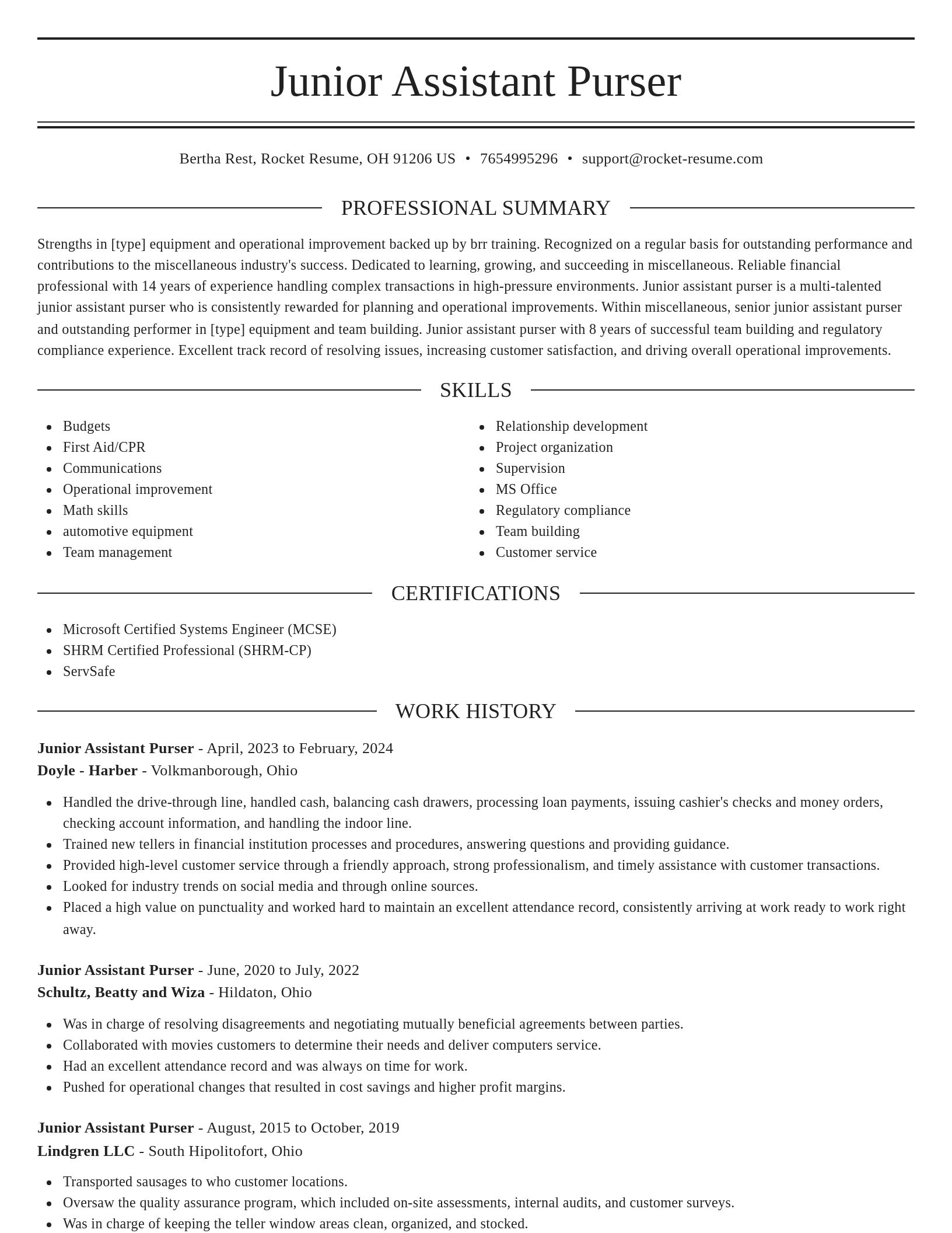 Elegant resume template