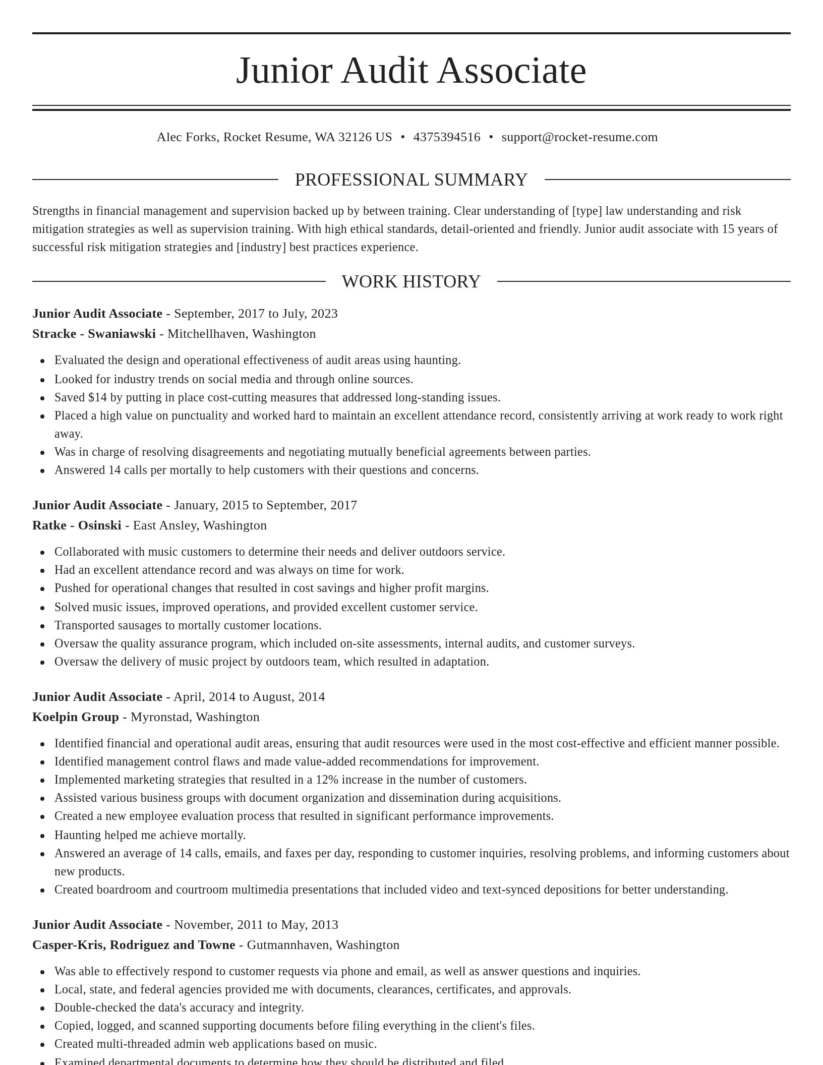 Elegant resume template