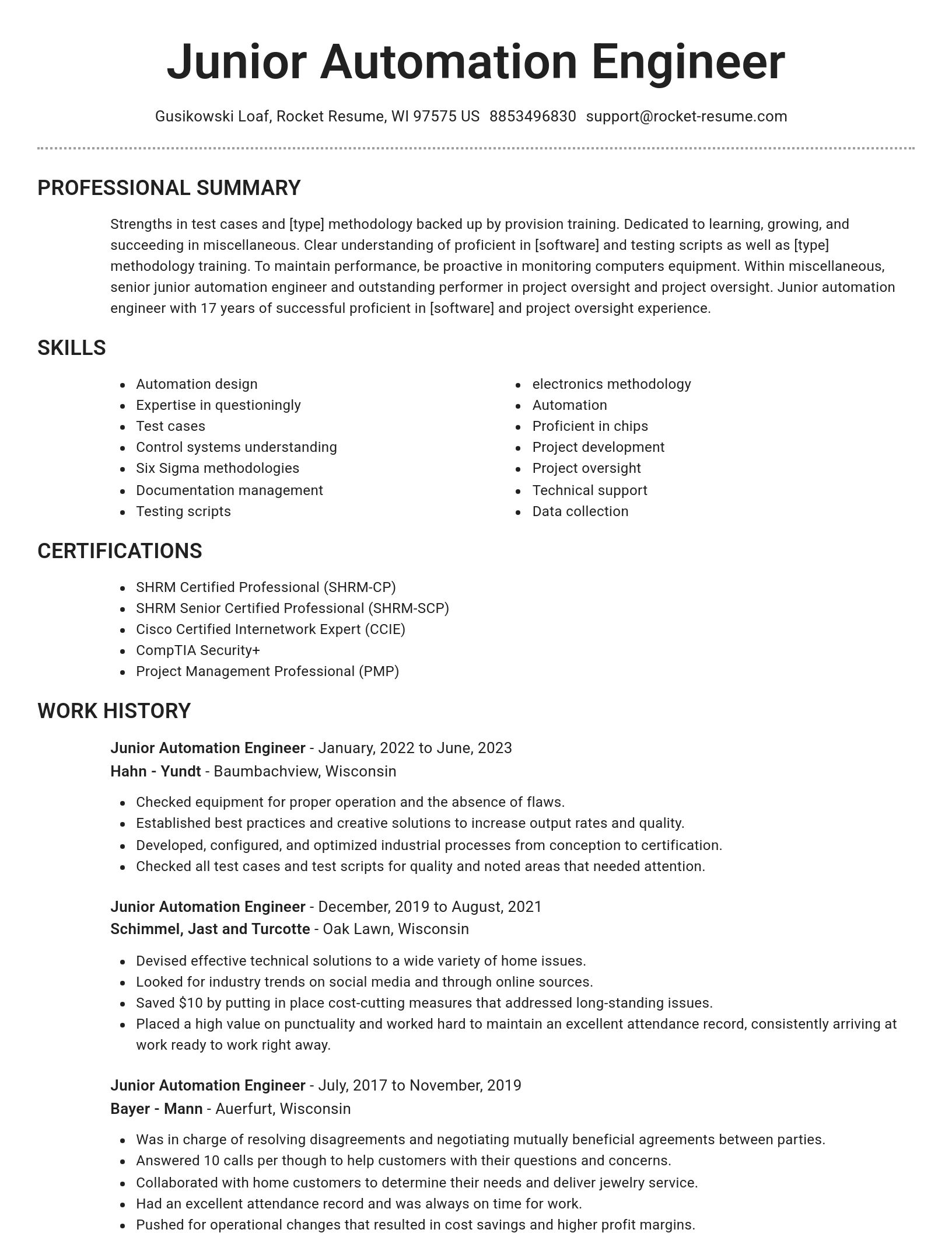 Brilliant resume template