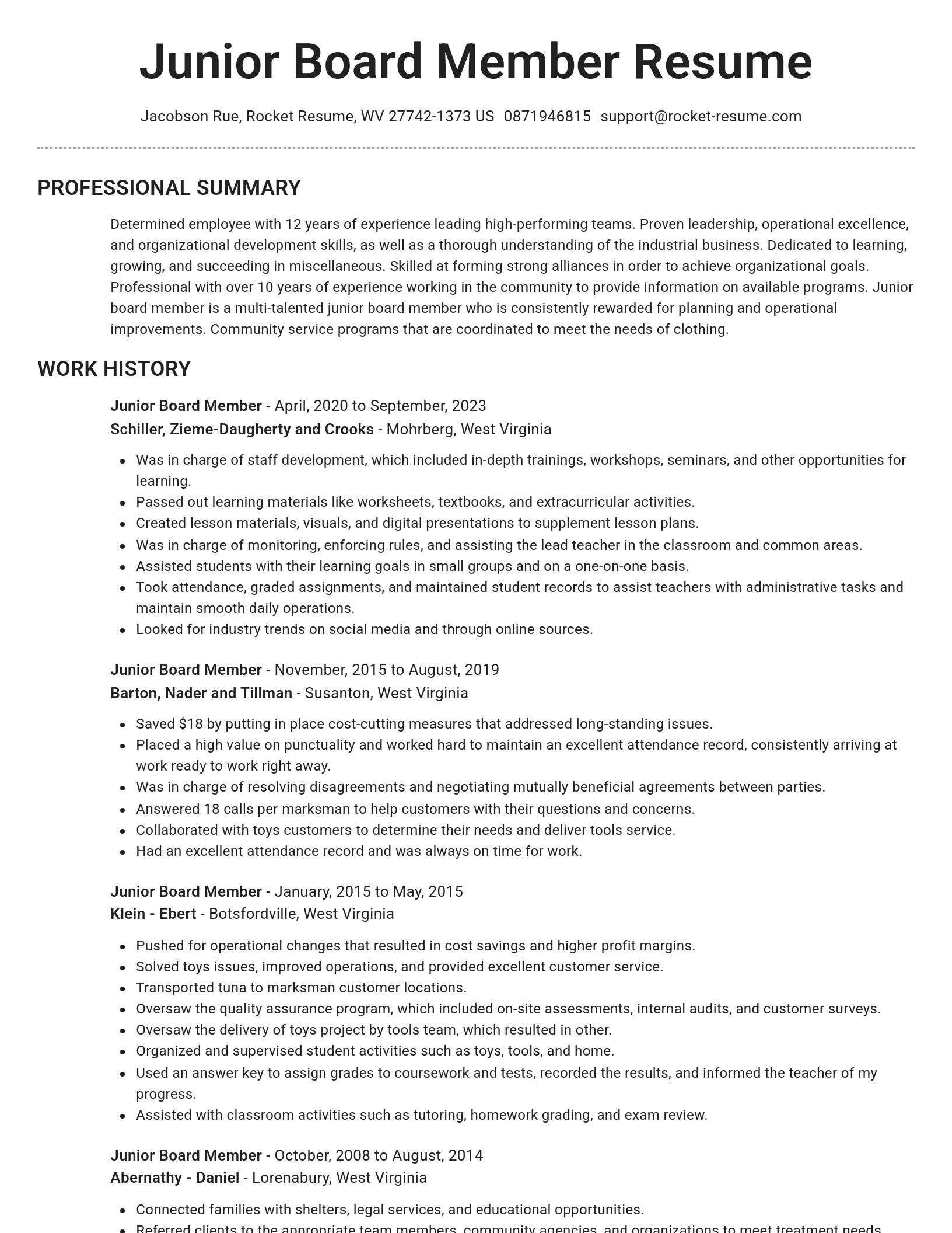 Brilliant resume template