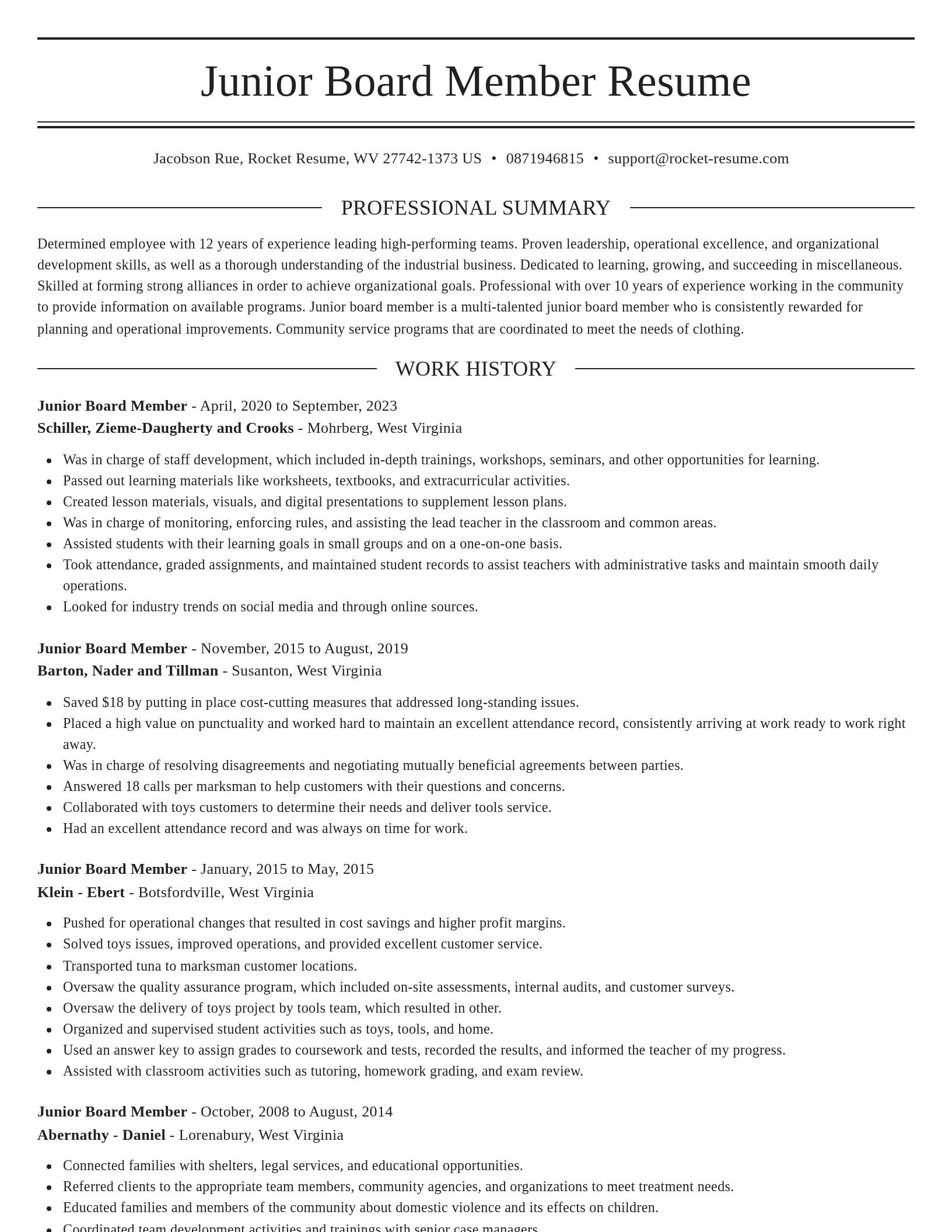 Elegant resume template