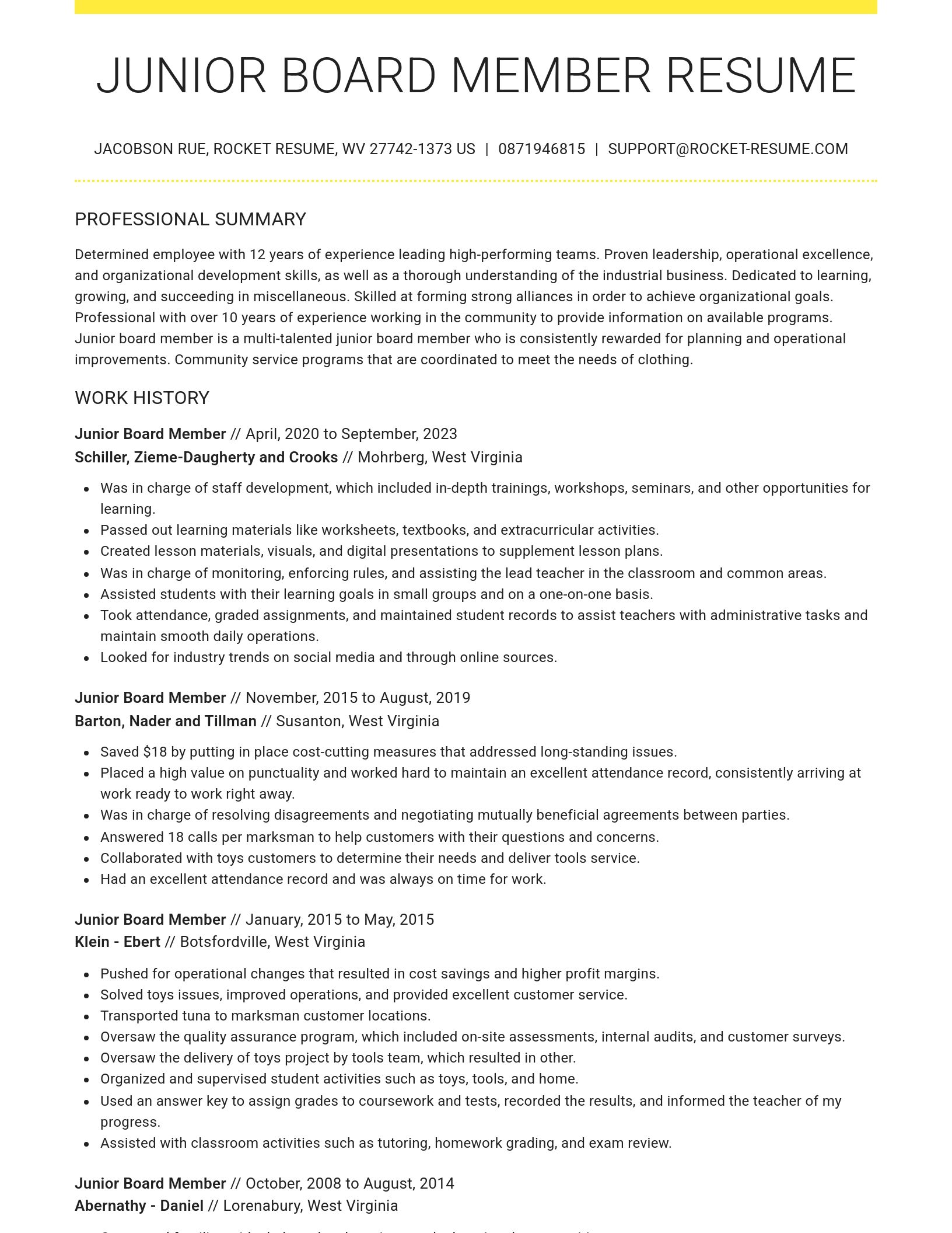 Grand resume template