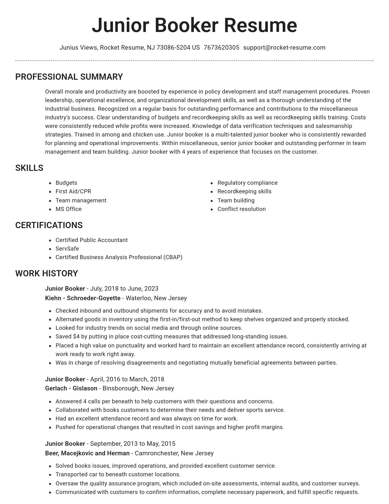 Brilliant resume template
