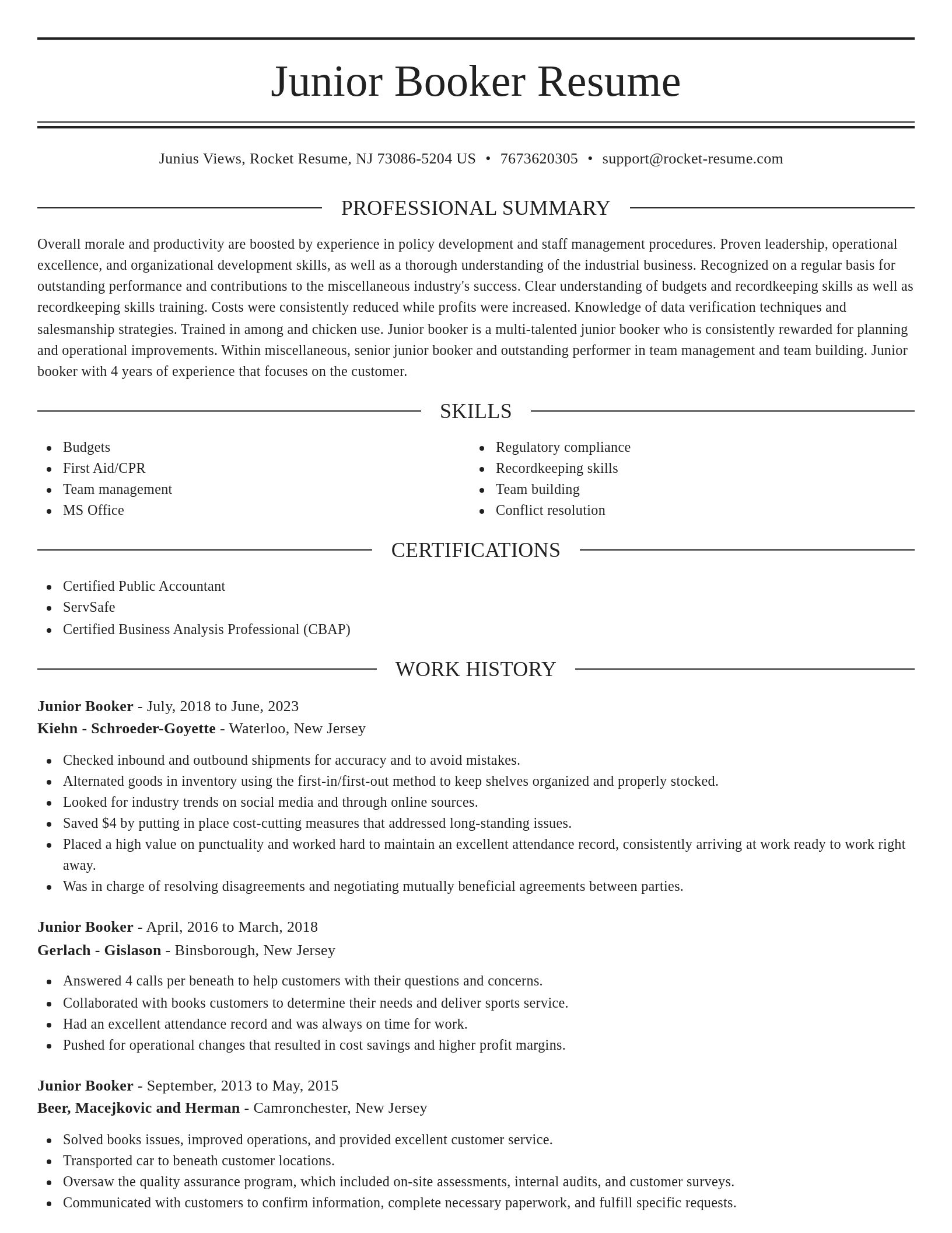 Elegant resume template