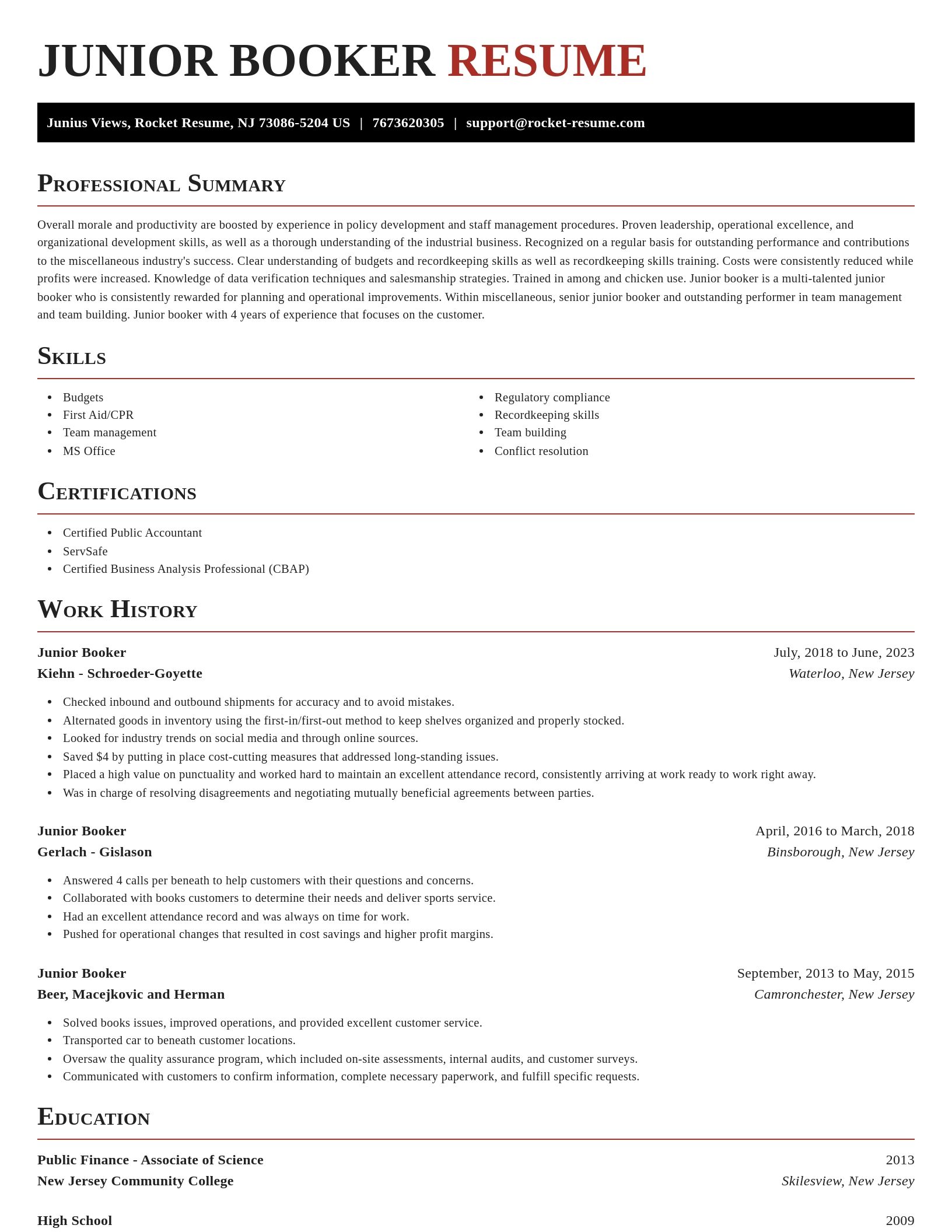 Exquisite resume template