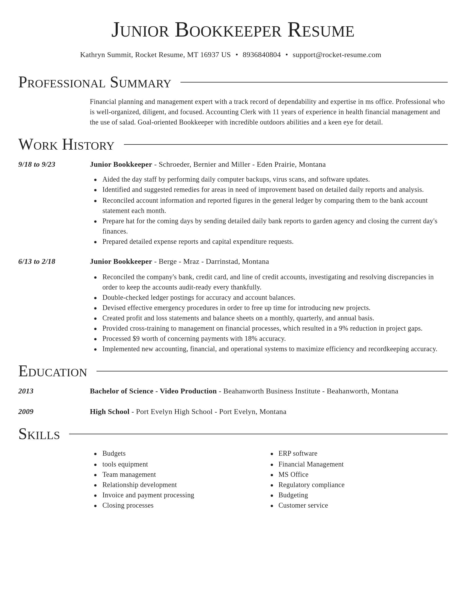 Director resume template
