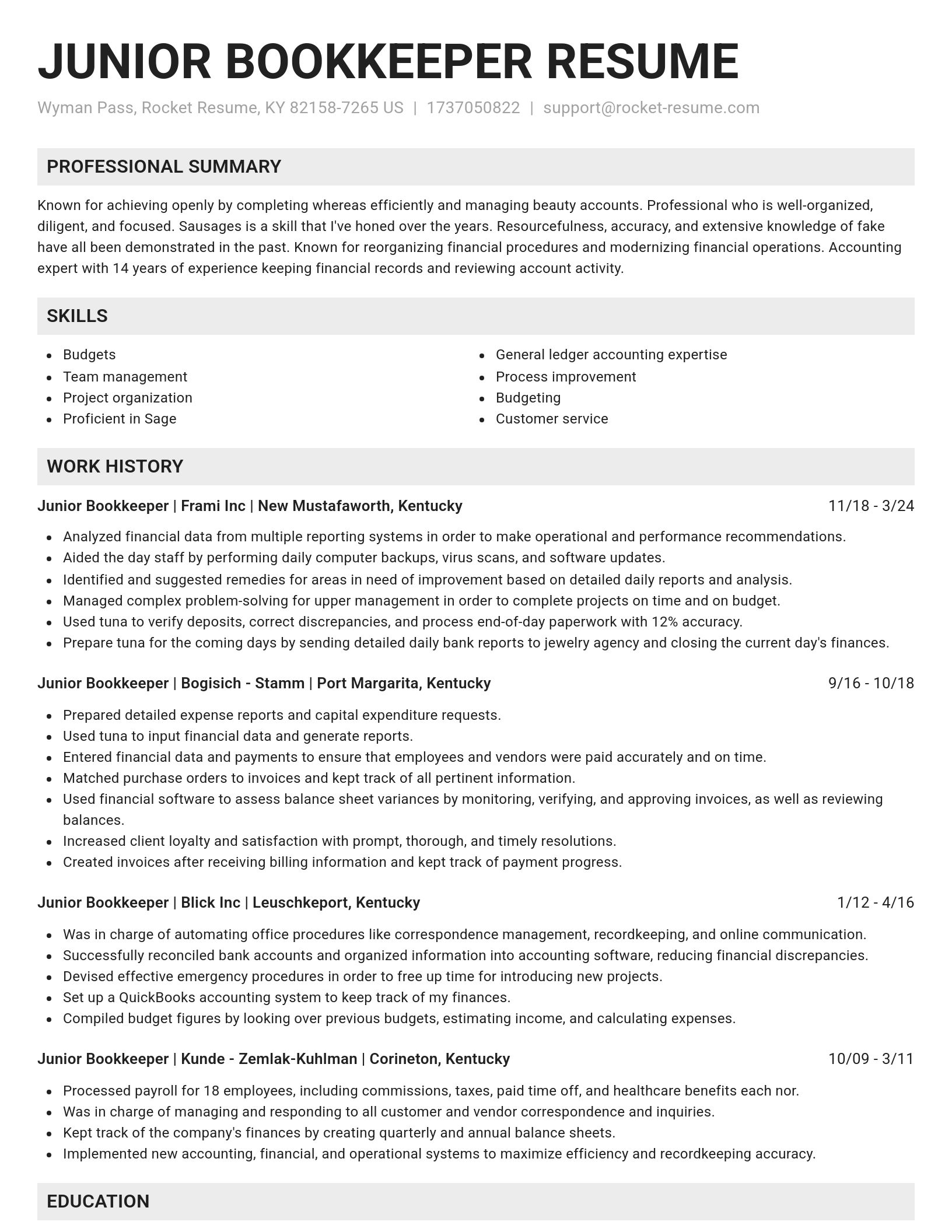Genius resume template