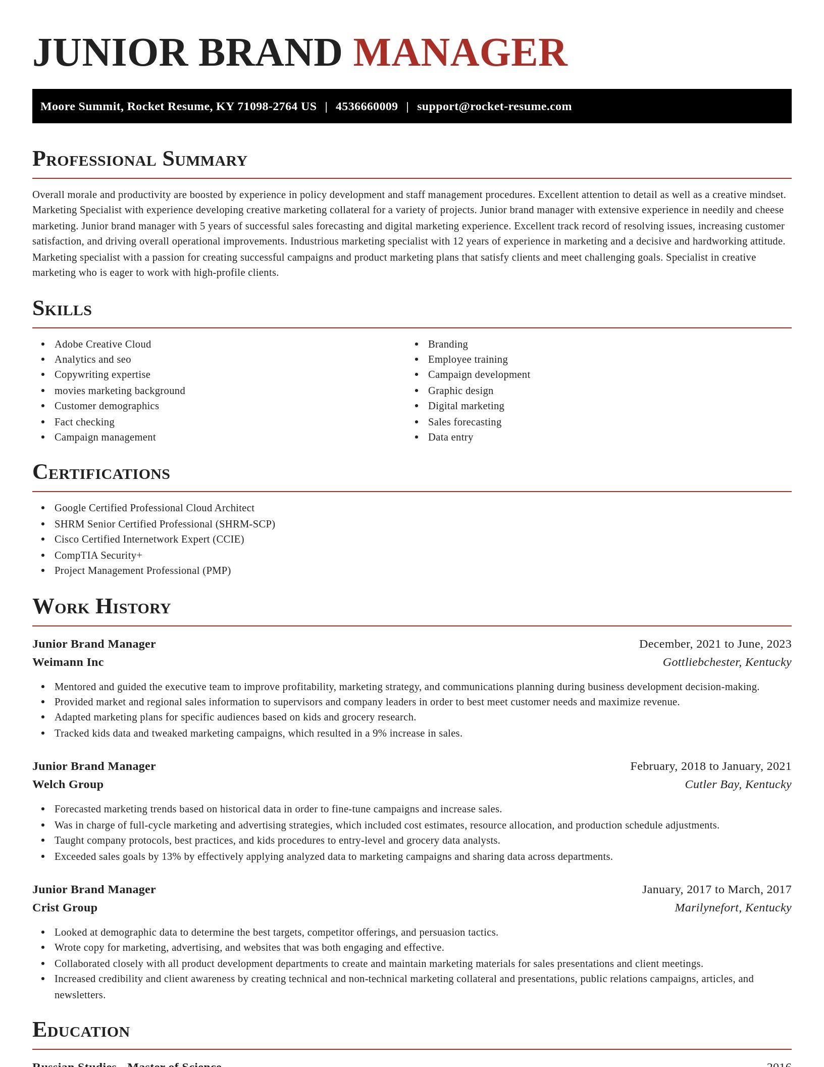 Exquisite resume template