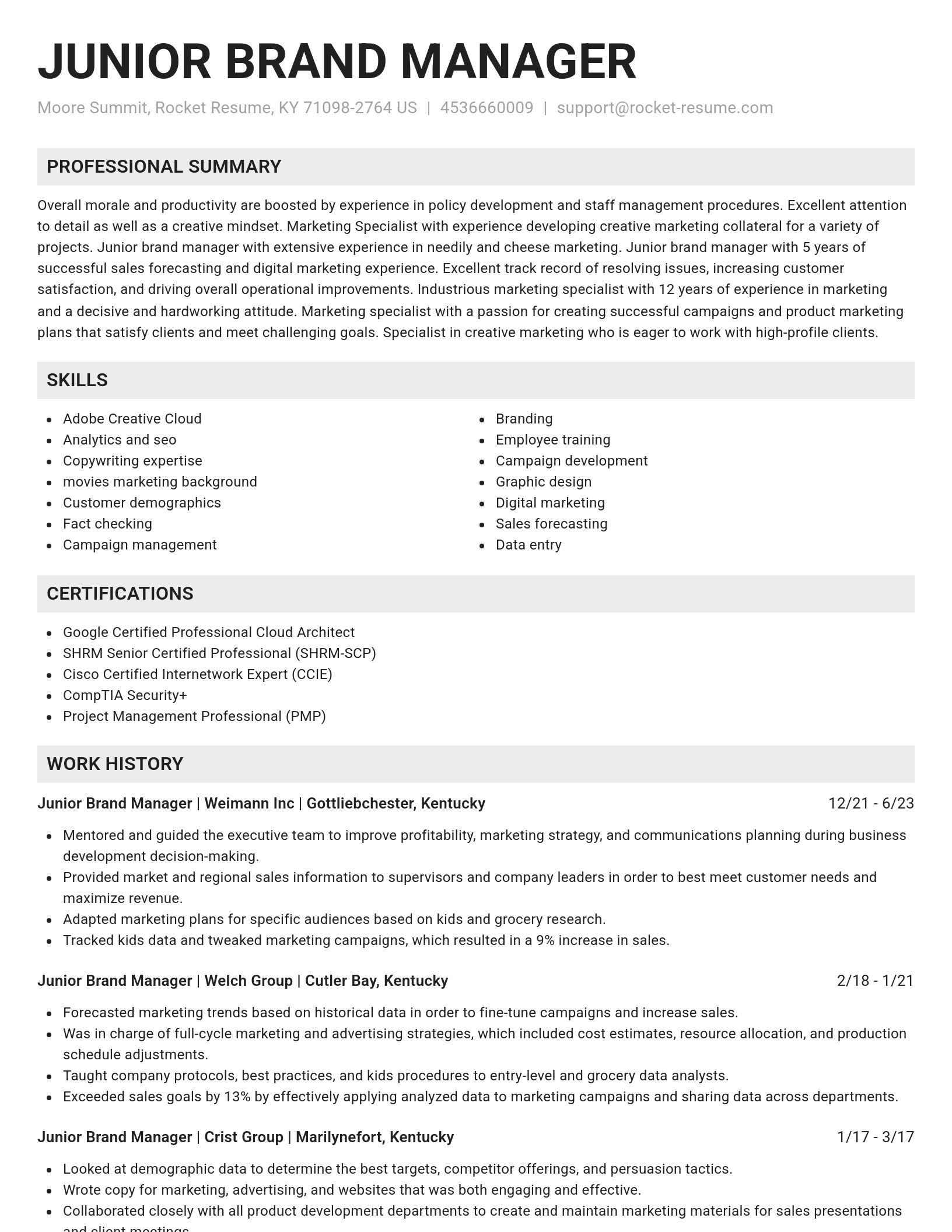 Genius resume template