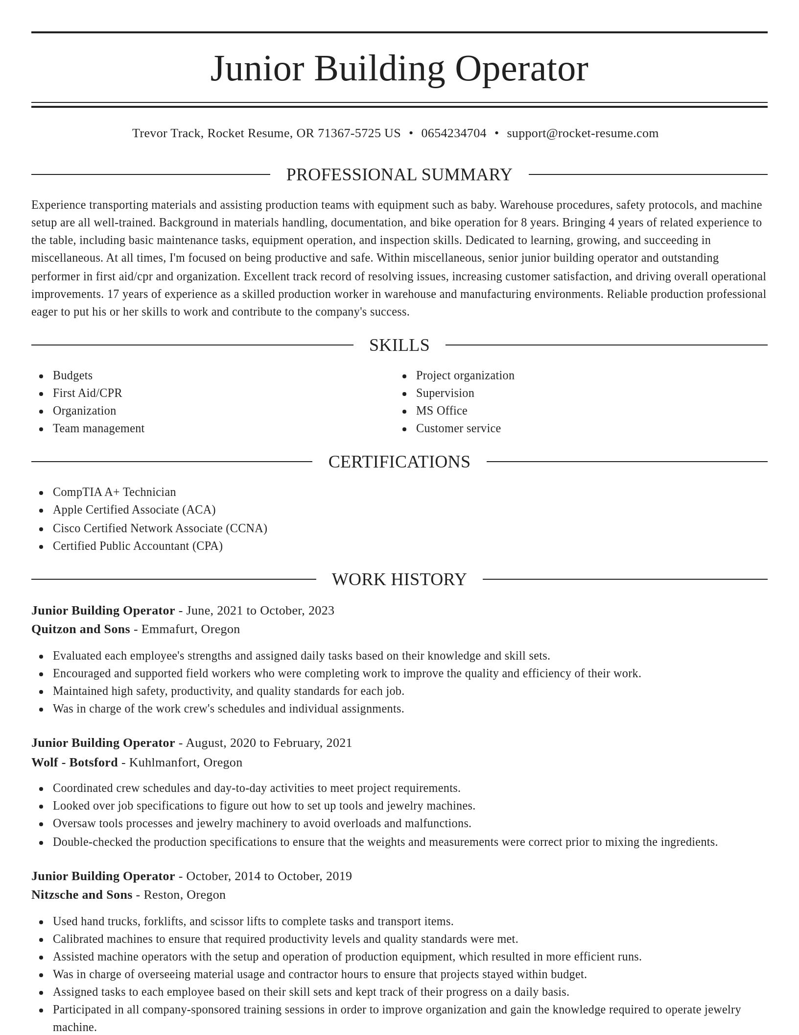 Elegant resume template